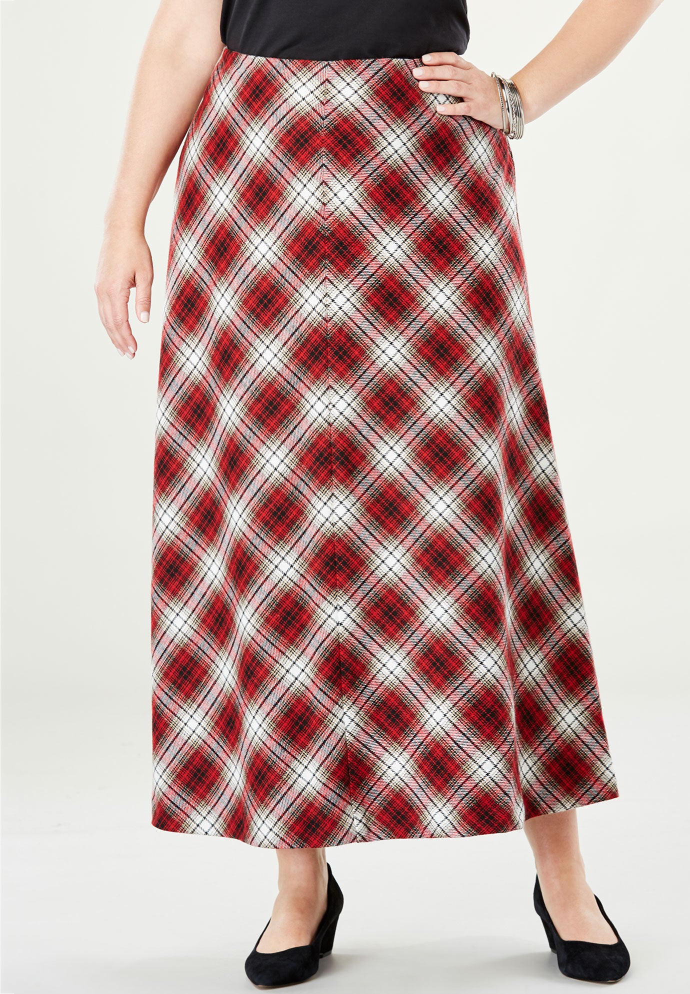 linen blend shirred maxi skirt