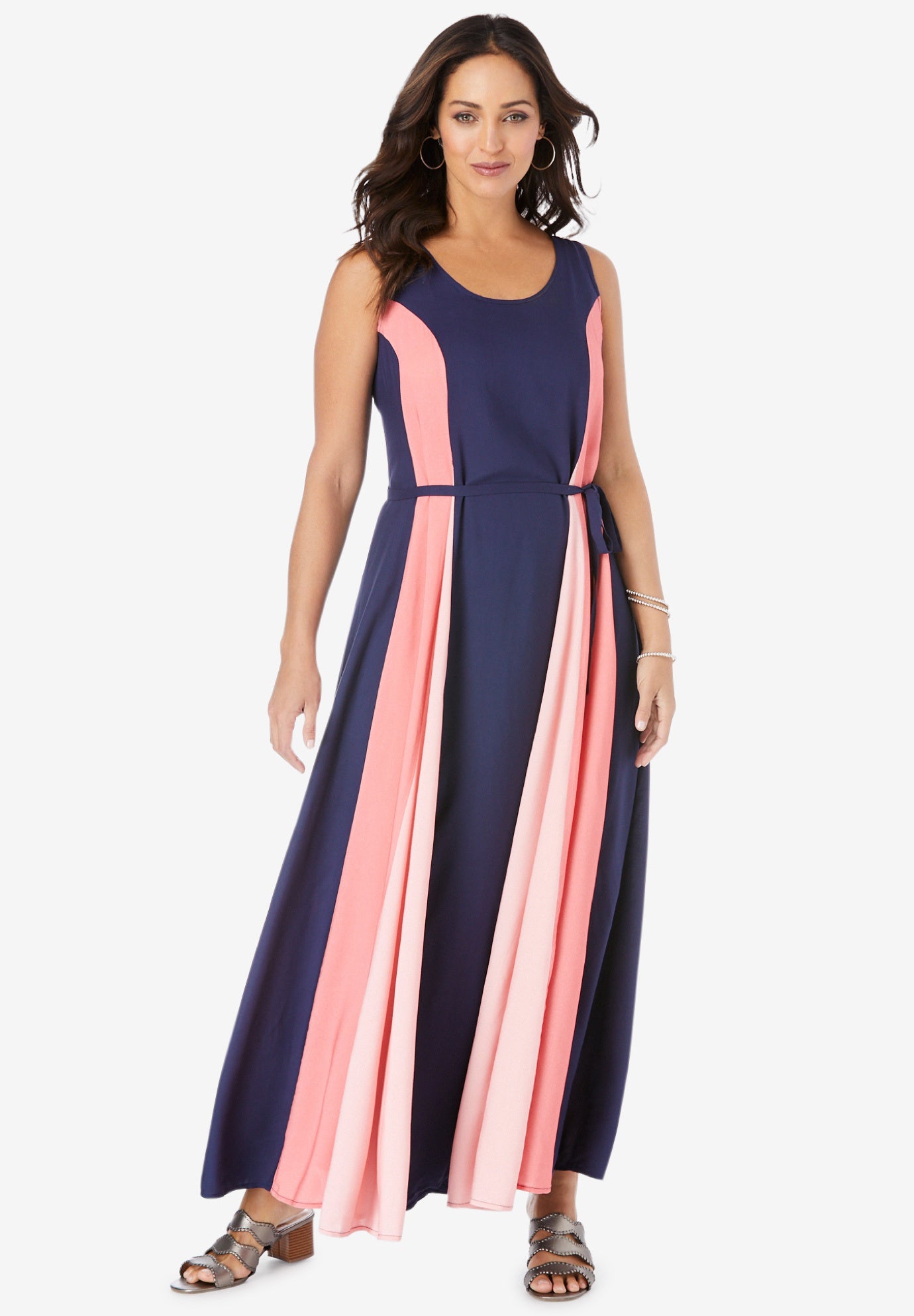 Colorblock Maxi Dress | Roaman's