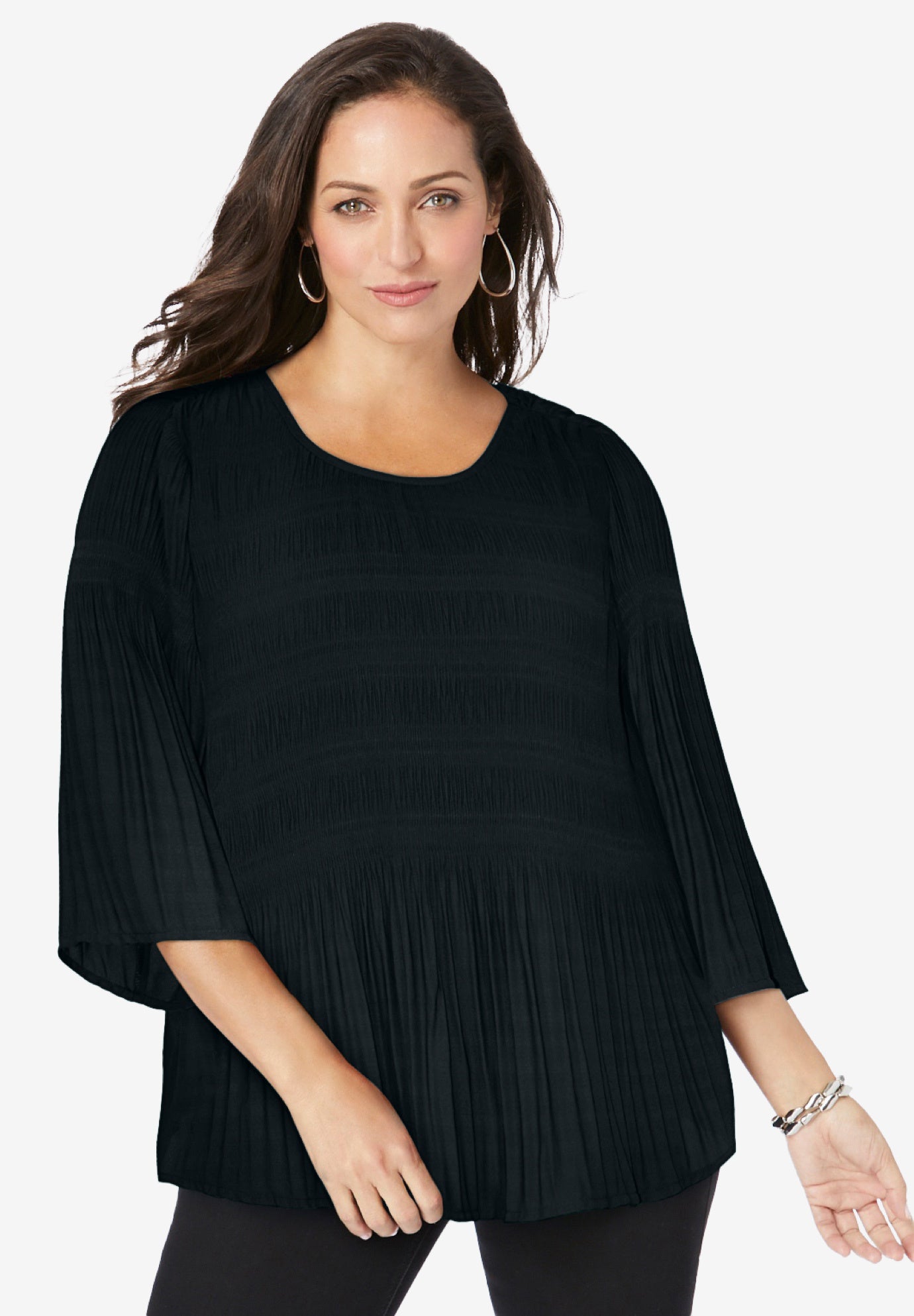 Pleated Blouse Roaman's