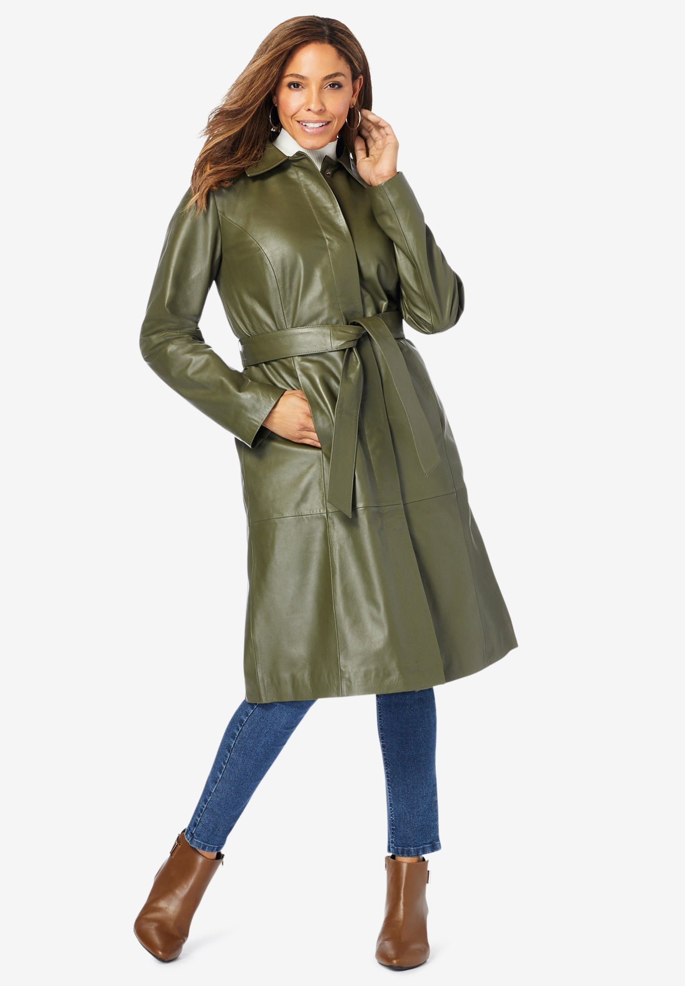 Roamans leather coats top