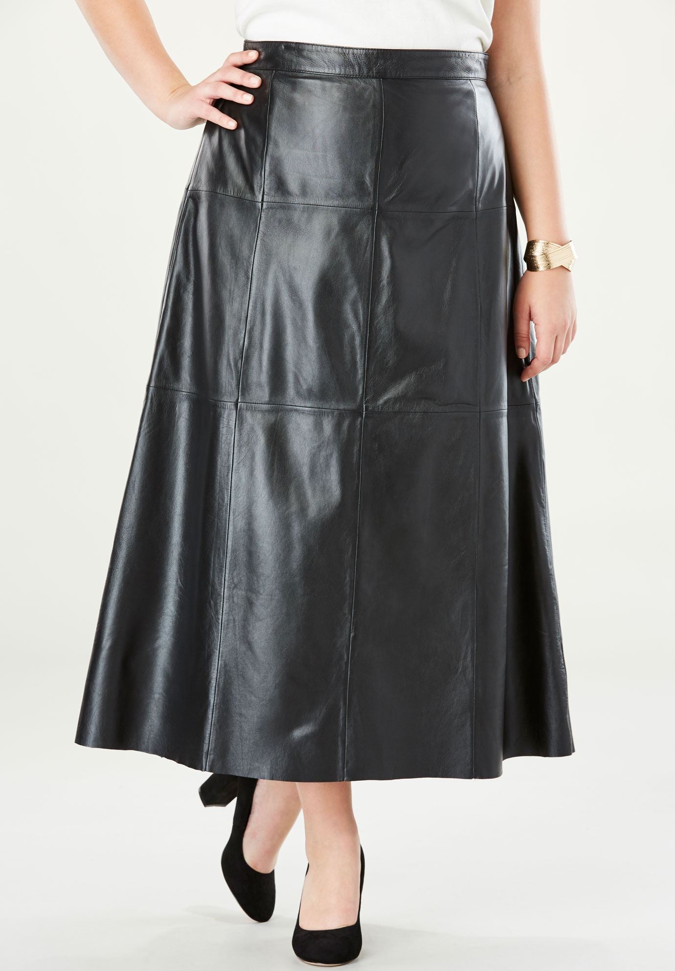 Leather Midi Skirt Plus Size Skirts Roaman's