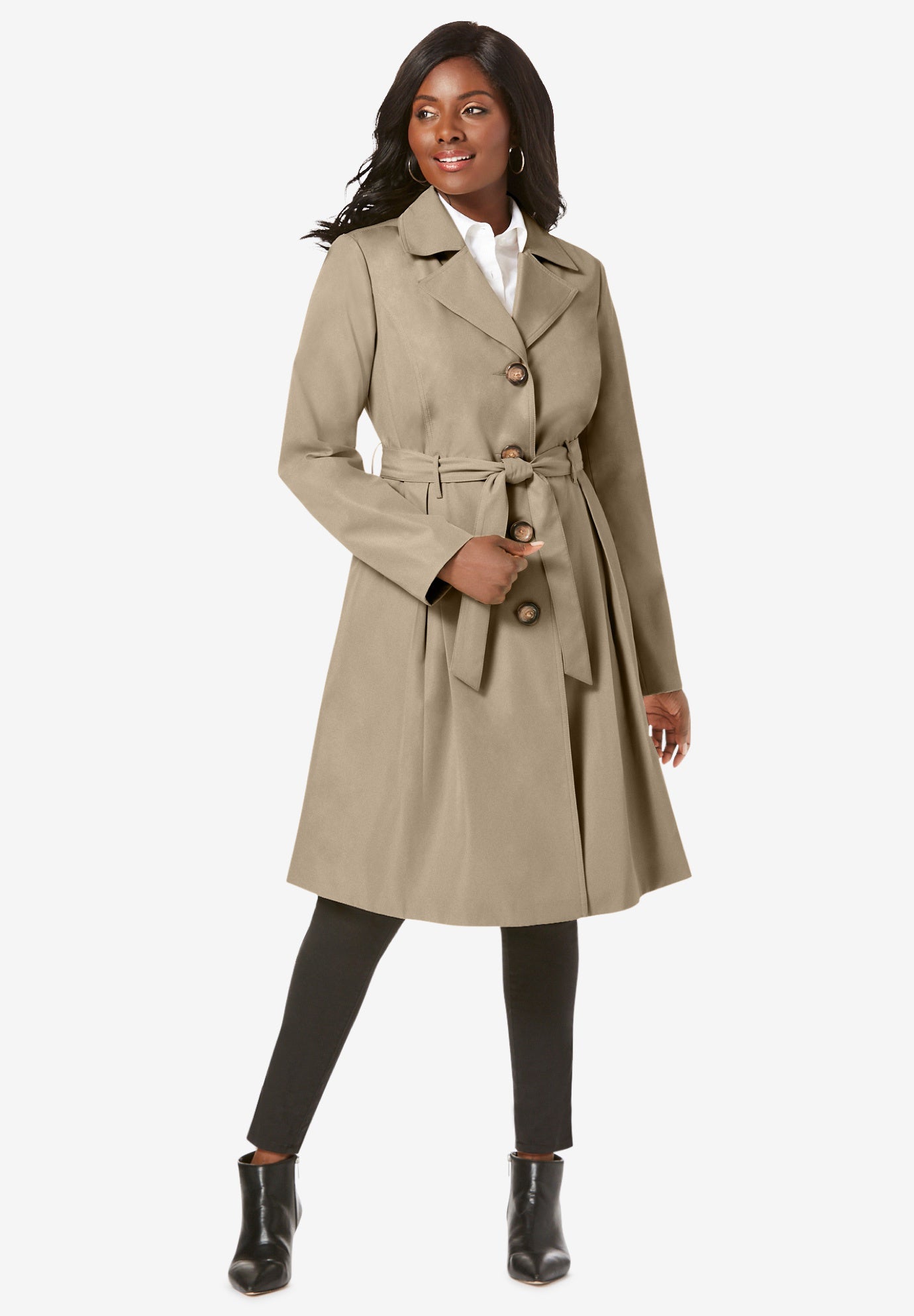 Pleated Trench Coat Roaman s