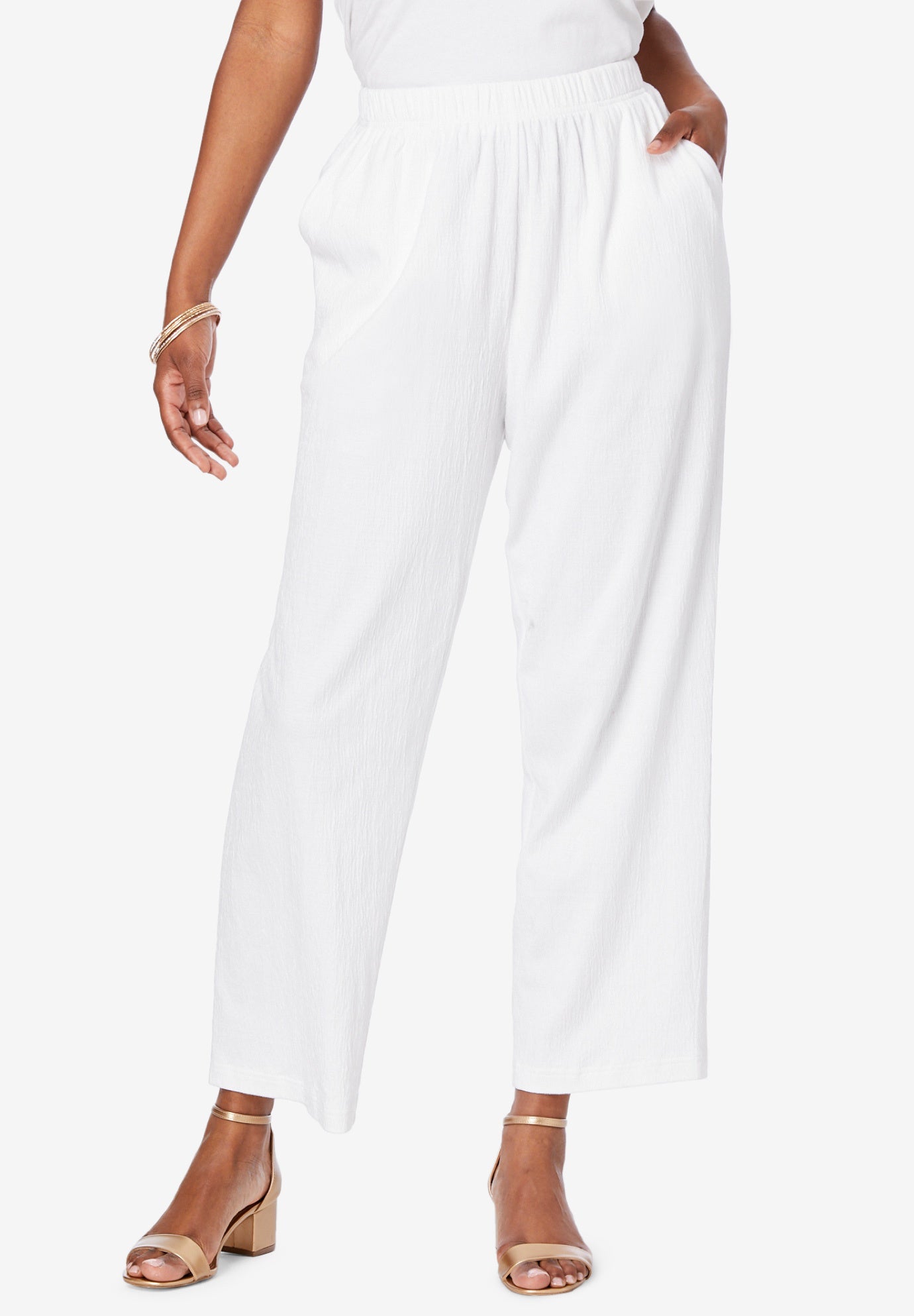 Crinkle Knit Gauze Pant Roaman S