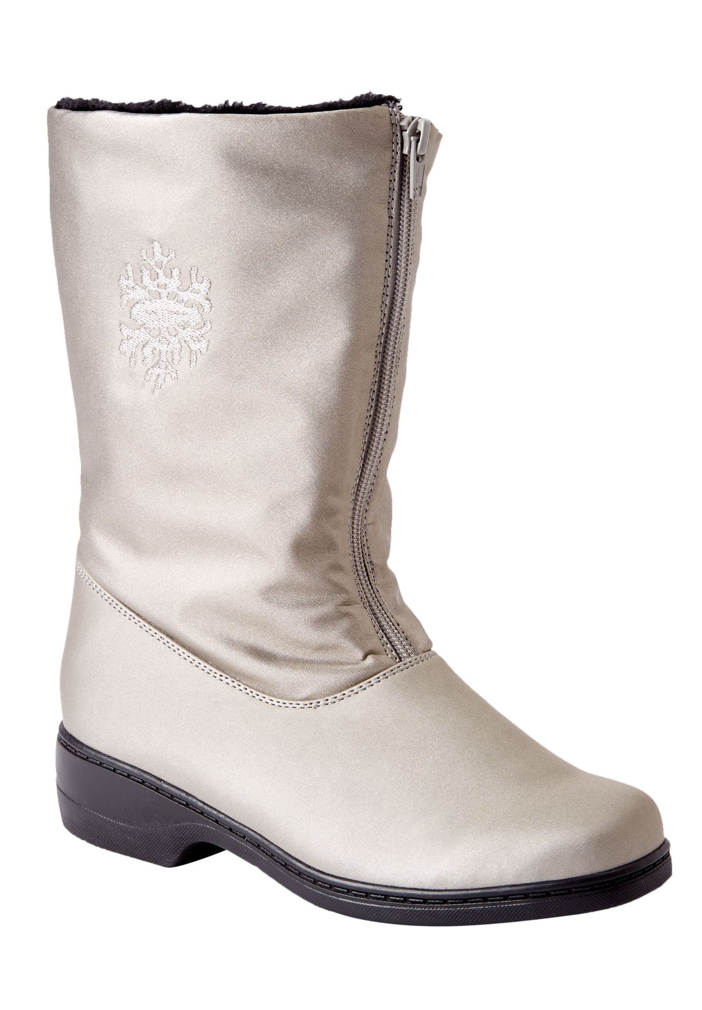 Snow Flake WaterRepellent Boots Plus Size Regular Calf Boots Roaman's