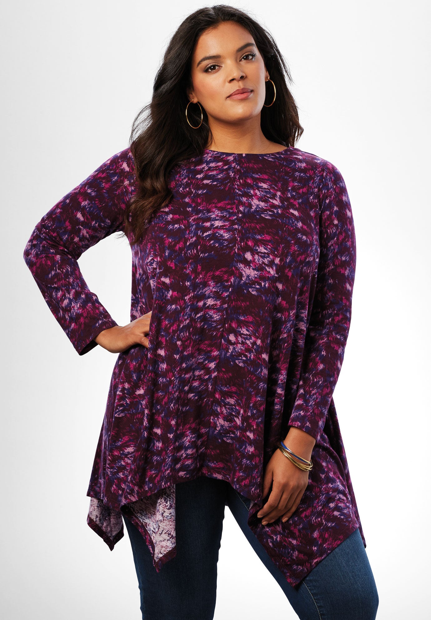 Handkerchief Hem Ultimate Tunic Plus Size Tunics Roaman's