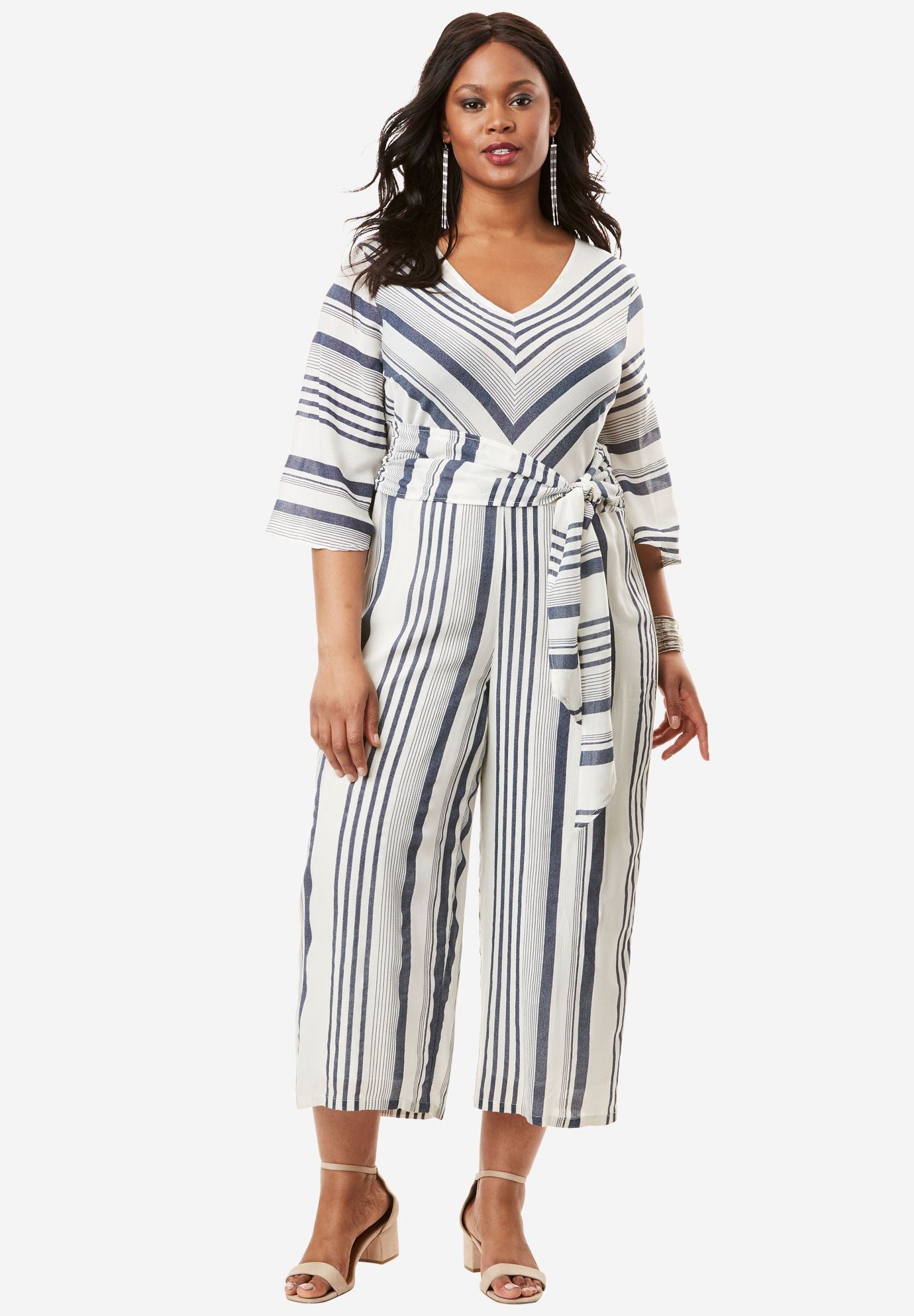 Culotte Jumpsuit Plus Size Suits and Separates Roaman's