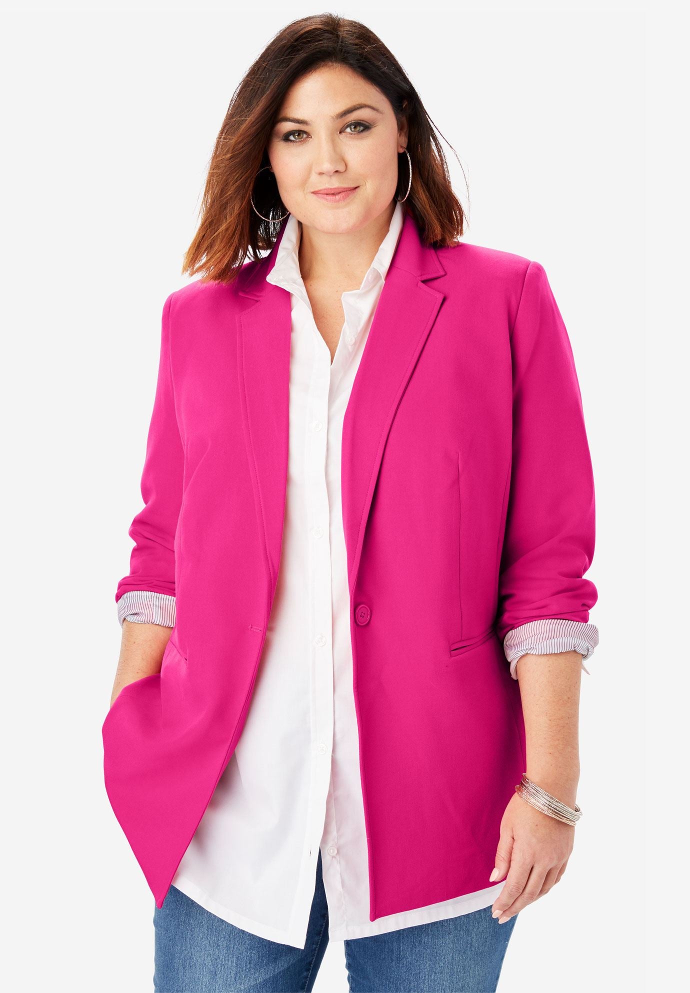 Modern Stretch Blazer Plus Size Coats Jackets Roaman S
