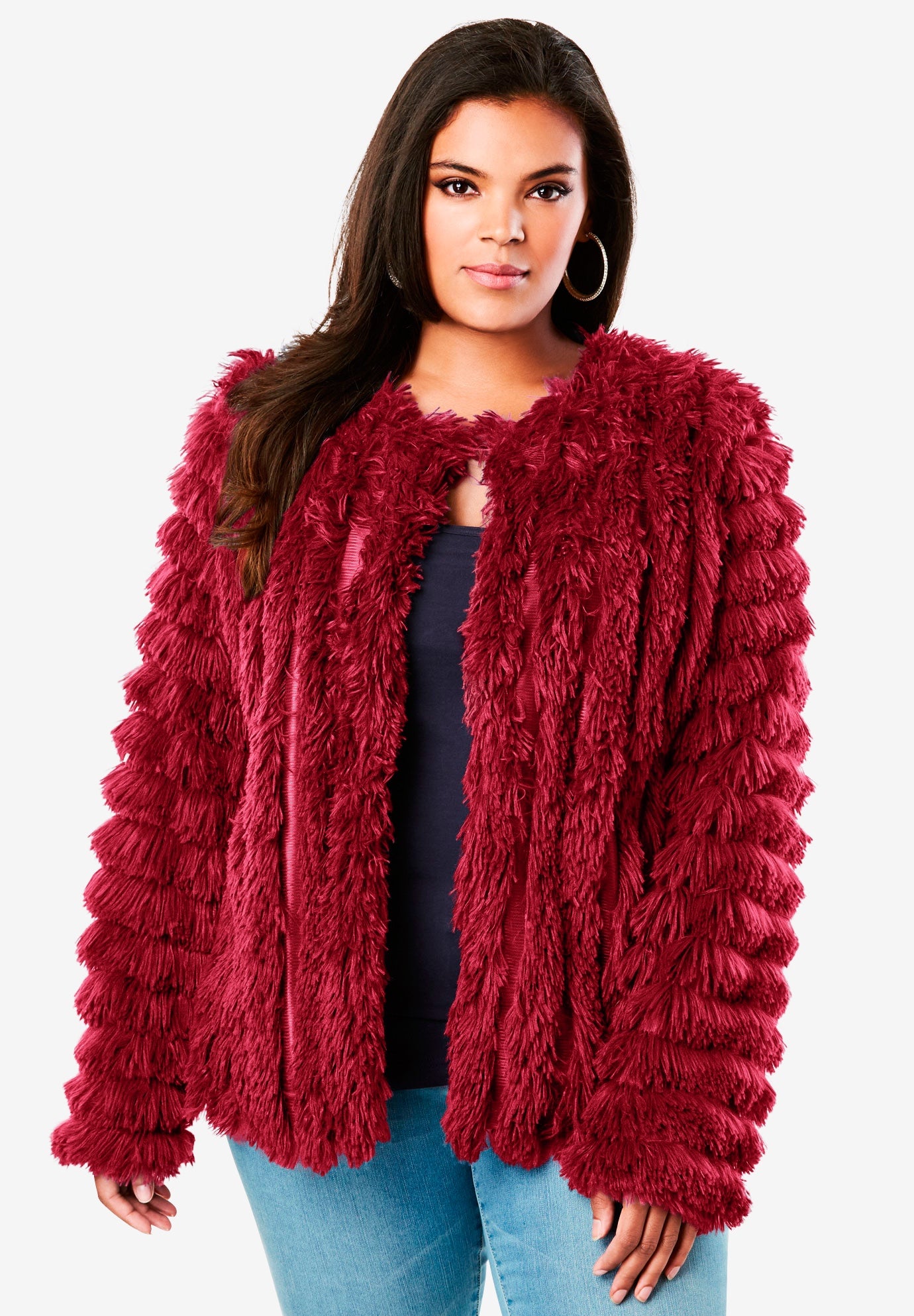 Festive Fringe Cardigan Roaman's