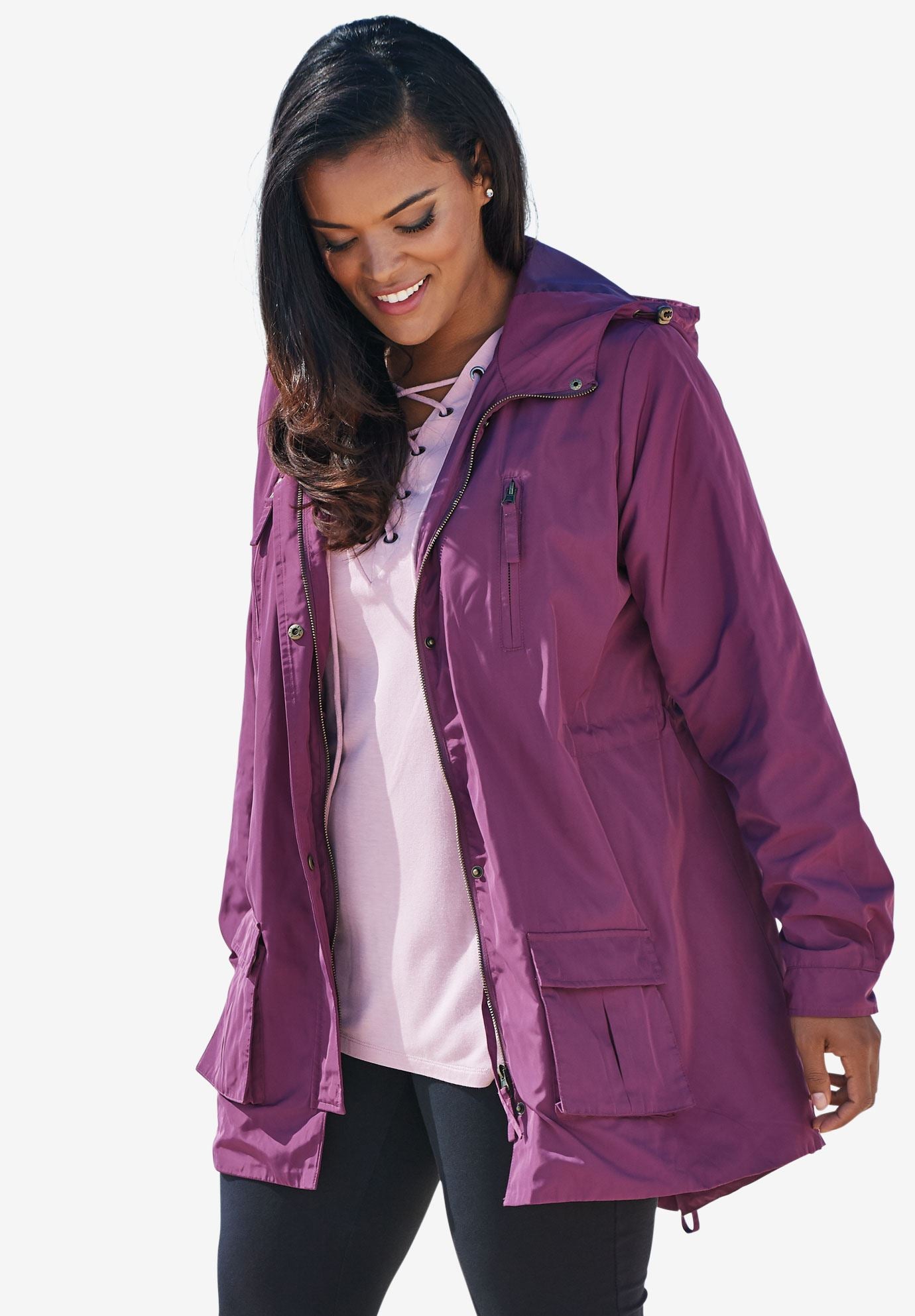 Hooded Anorak Raincoat Roaman's