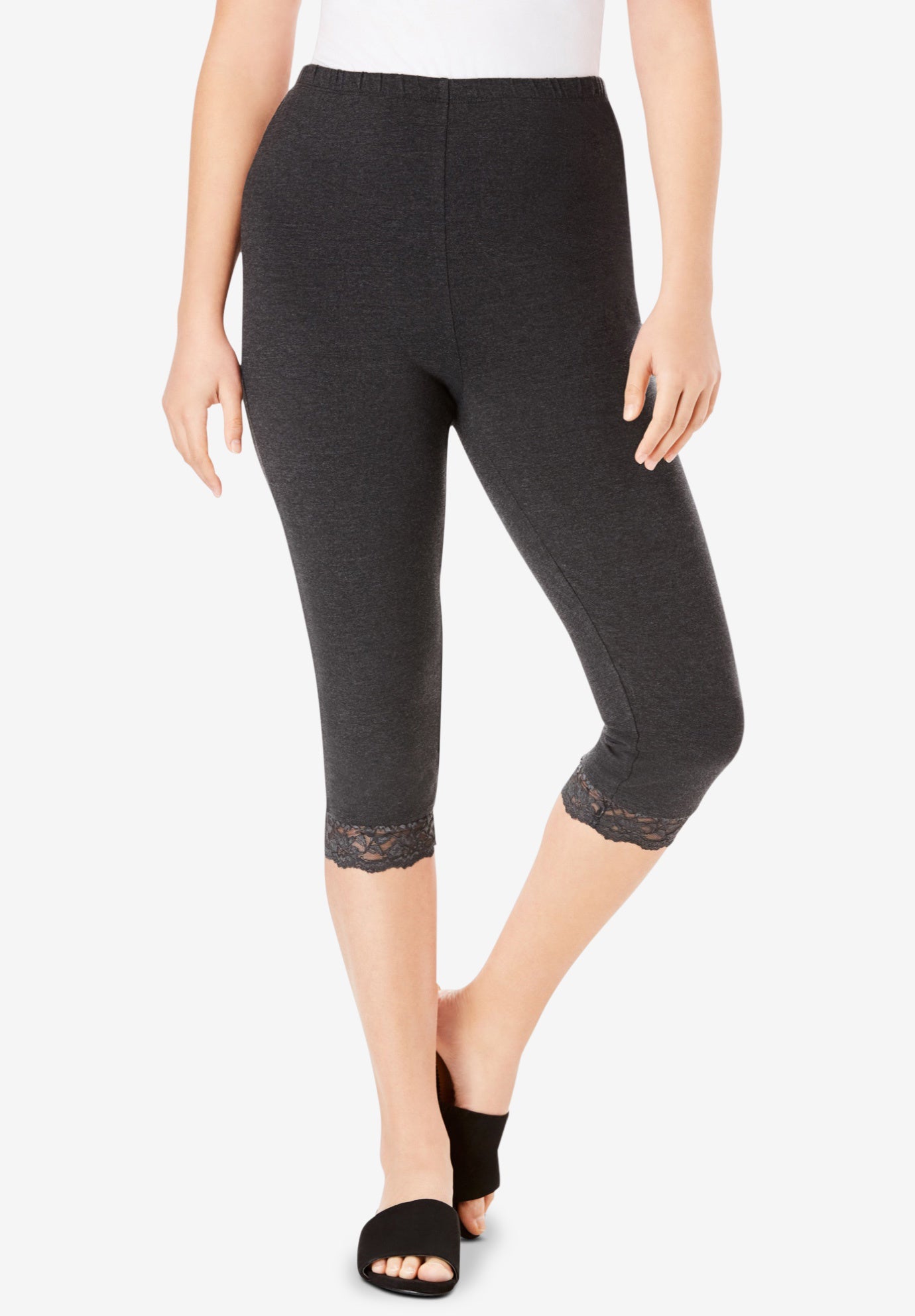 Lace-Trim Essential Stretch Capri 
