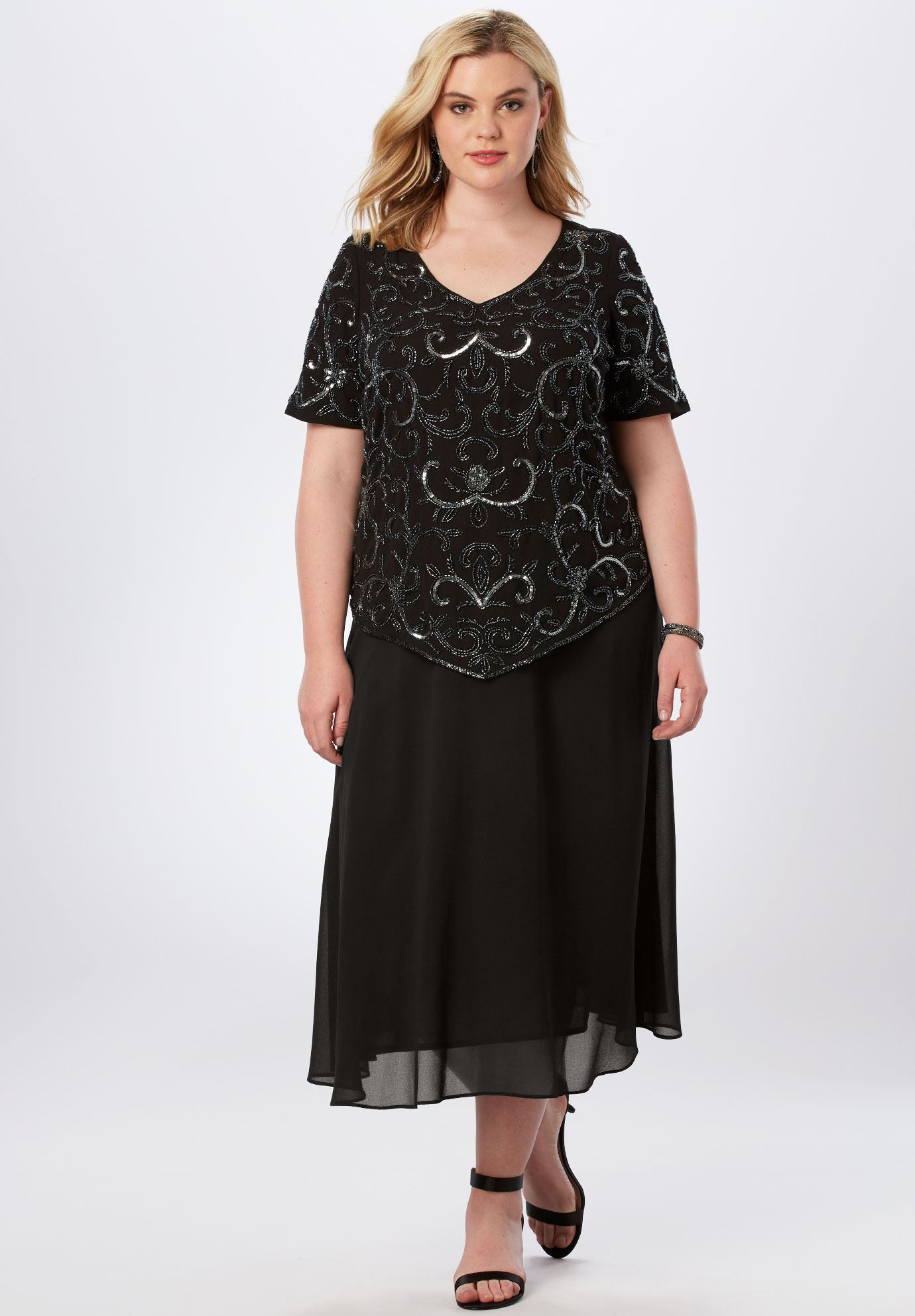 roamans sequin tops