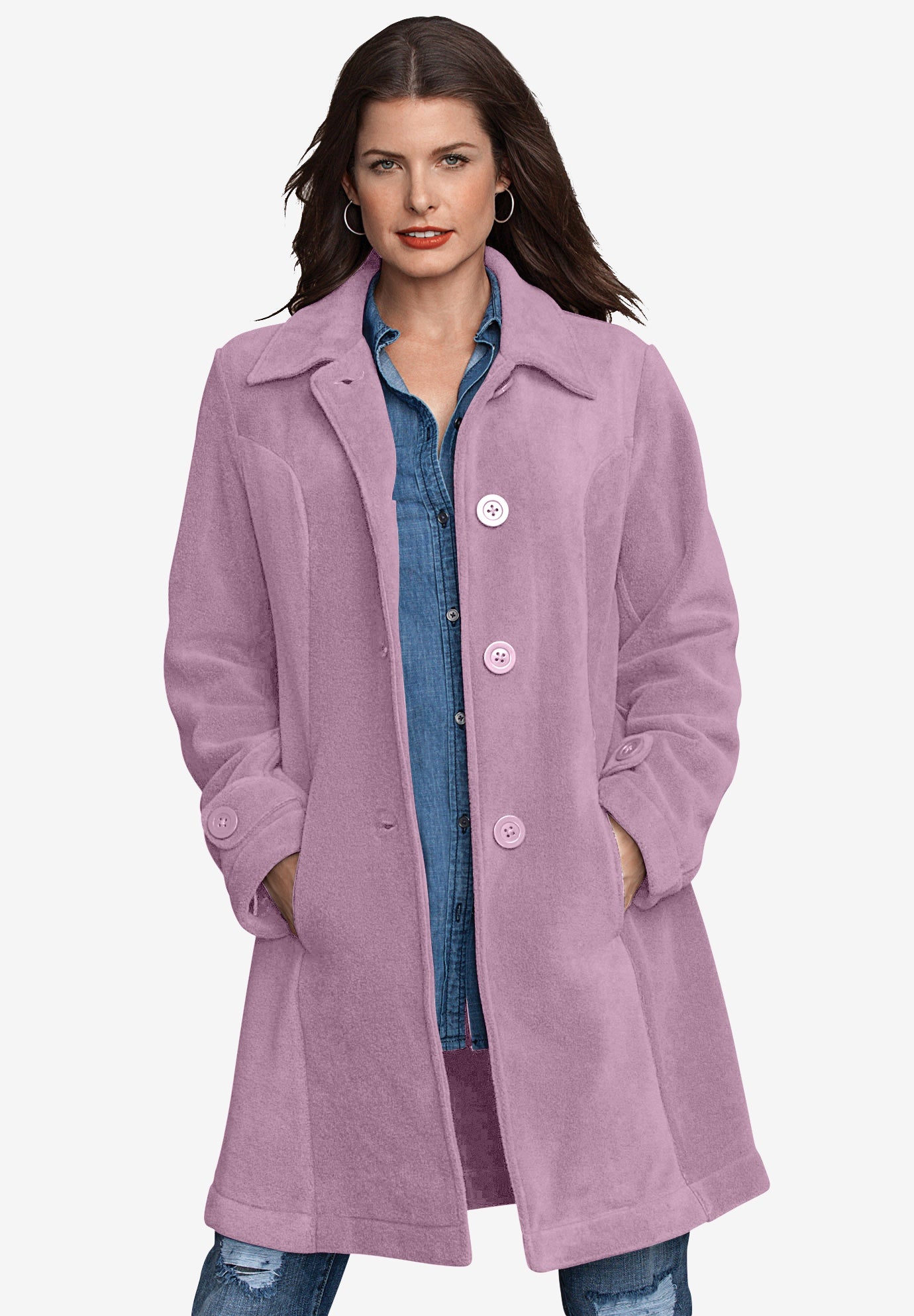 long length fleece jacket