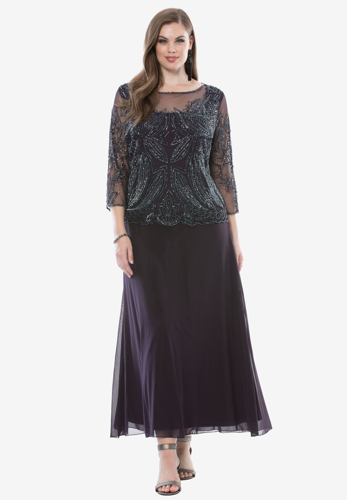 sequin bodice gown