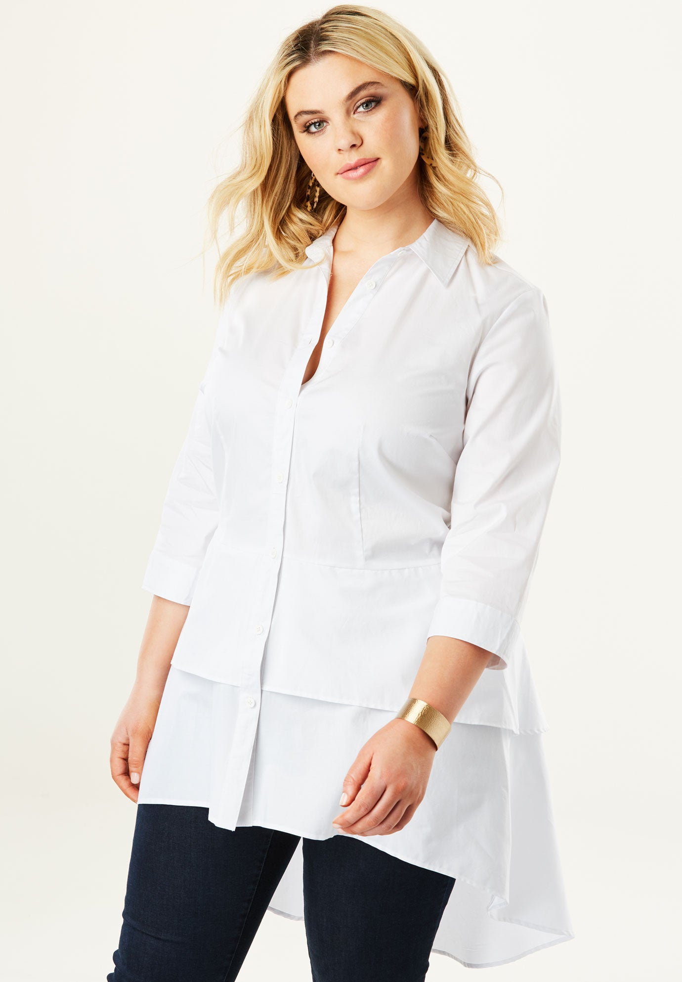 HighLow Peplum Top Plus Size Tunics Roaman's