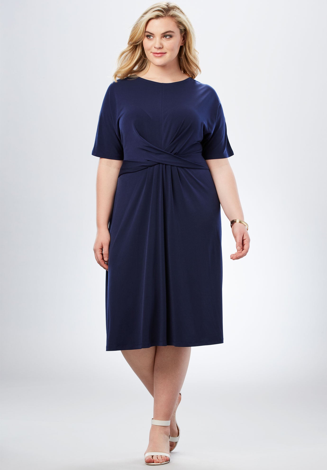 Twist Front Dress Plus Size Dresses Roaman's