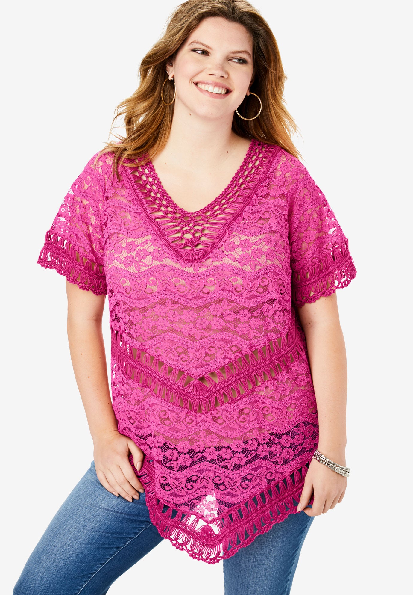 Lace Crochet Top | Roaman's