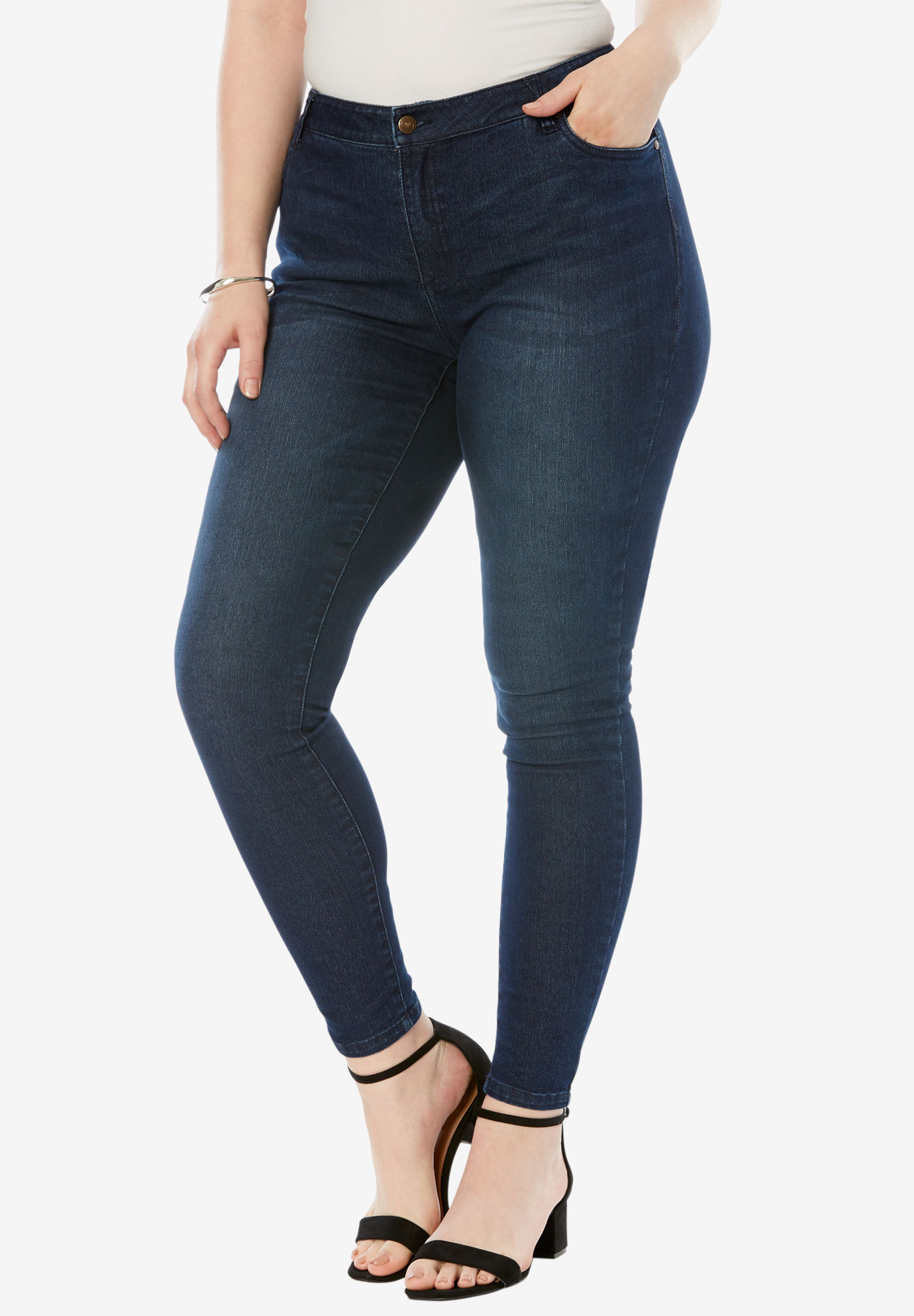 Skinny Jeans with Invisible Stretch® Waistband by Denim 24/7® | Plus ...