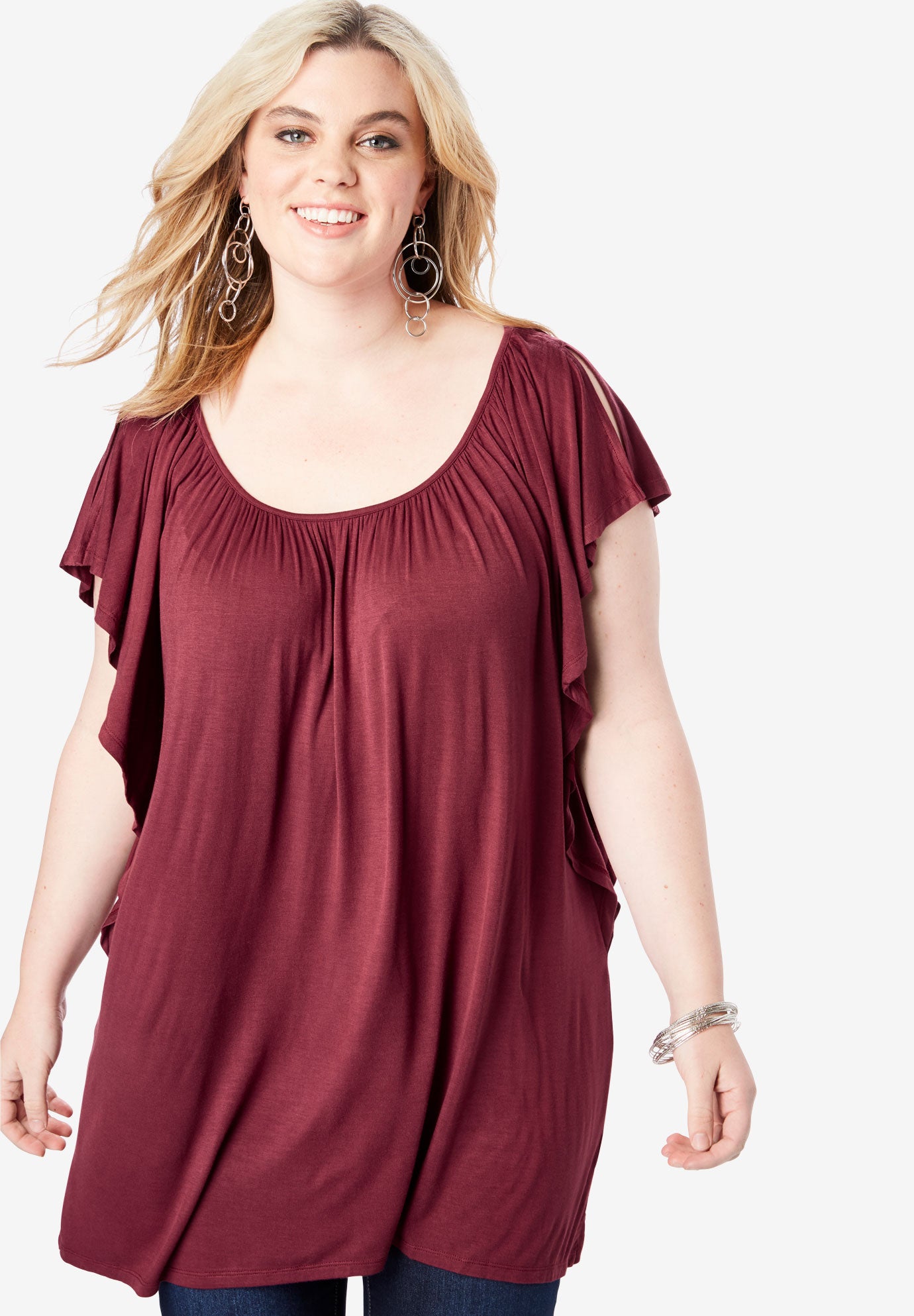 front slit maxi tunic