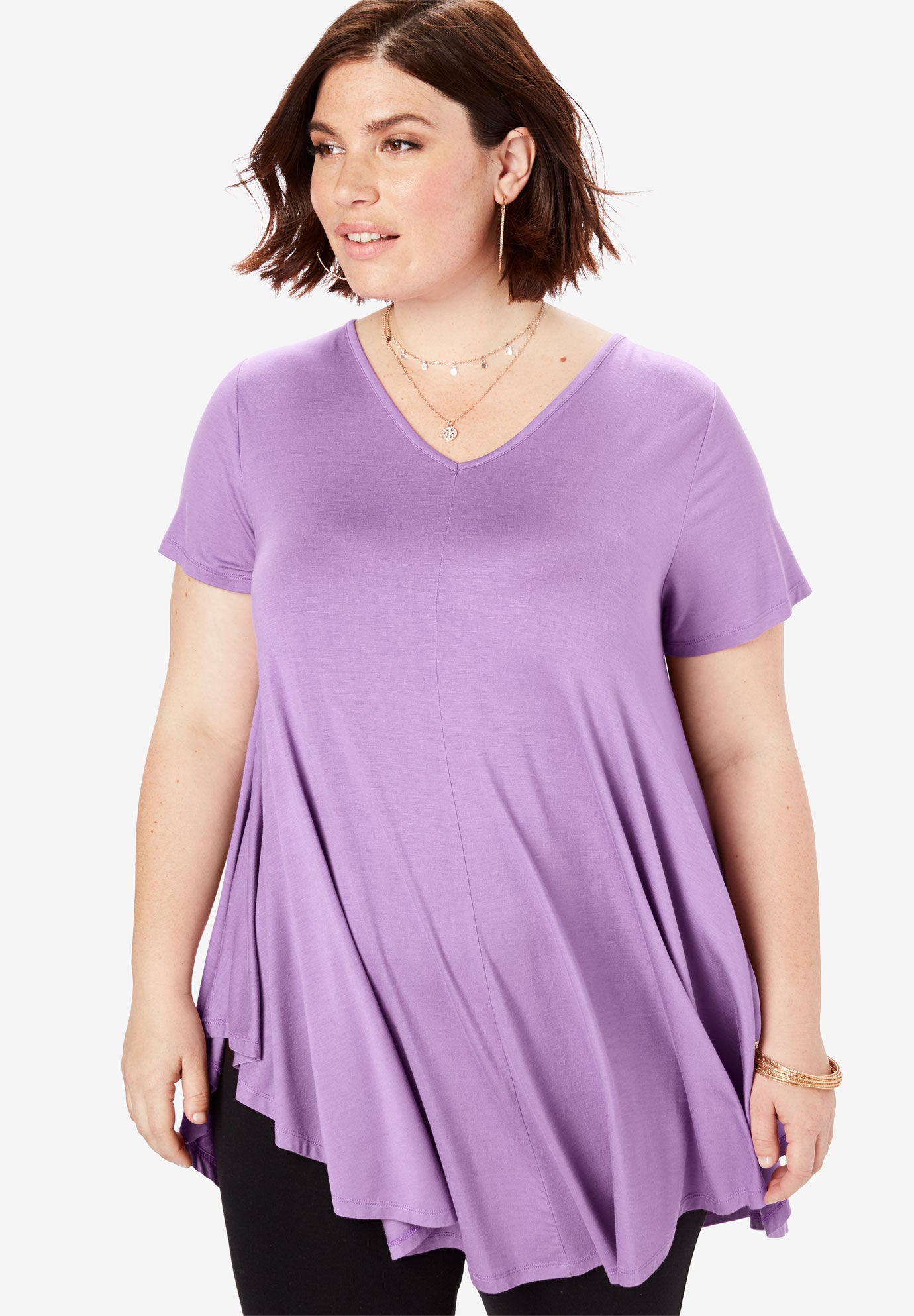 swing drape maxi tunic with v neck plus size tunics blush by profile size chart