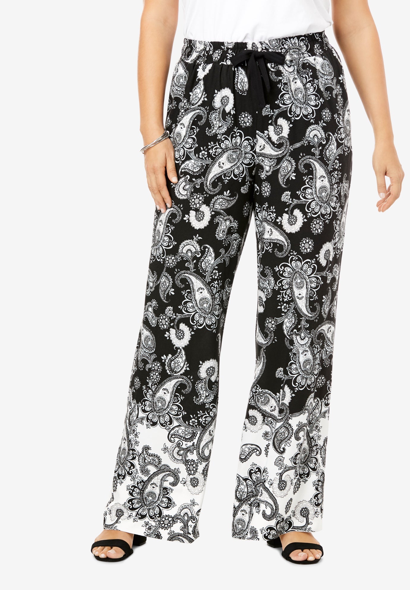 Roamans wide leg pants best sale