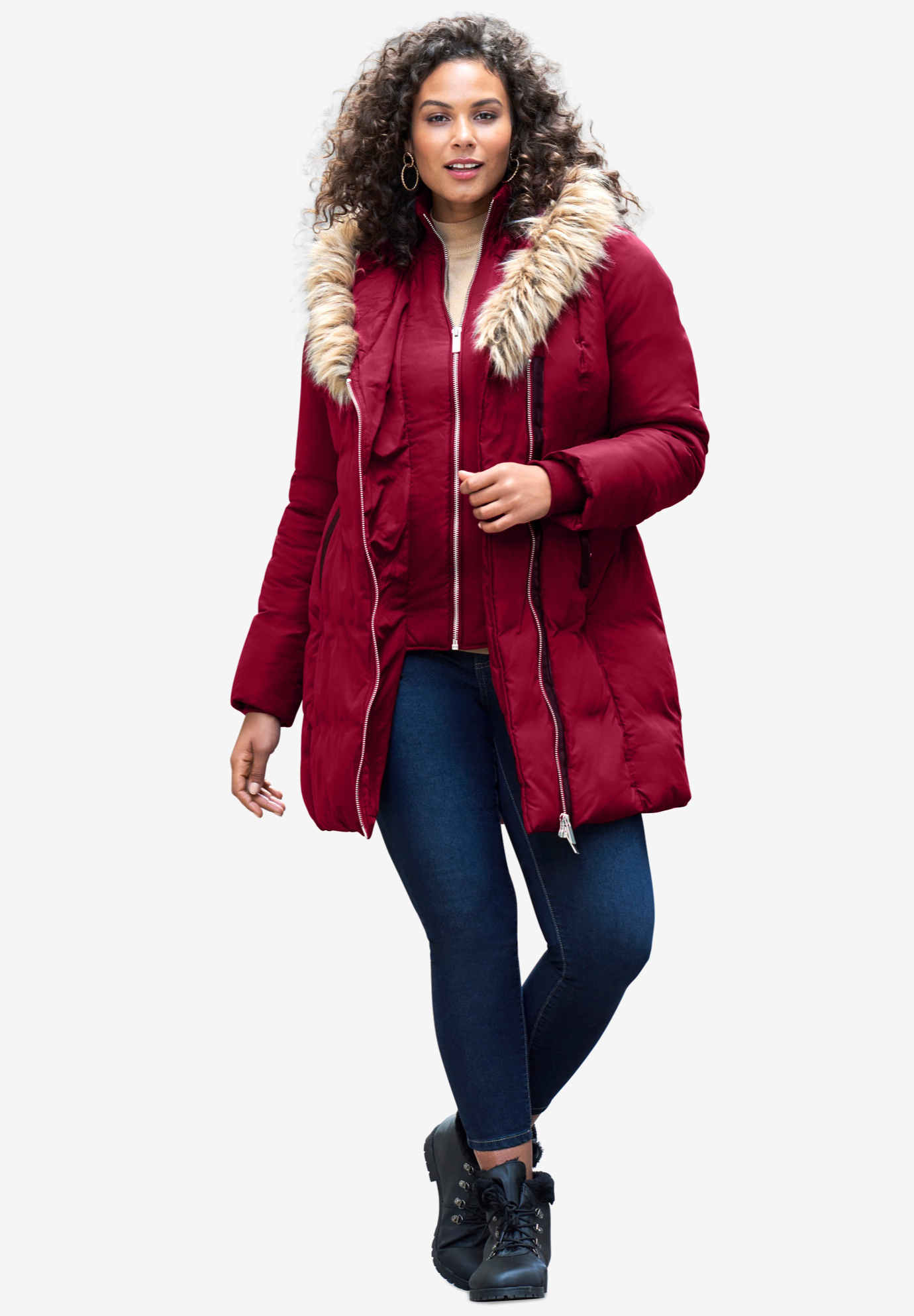 Double-Layer Puffer Coat, 