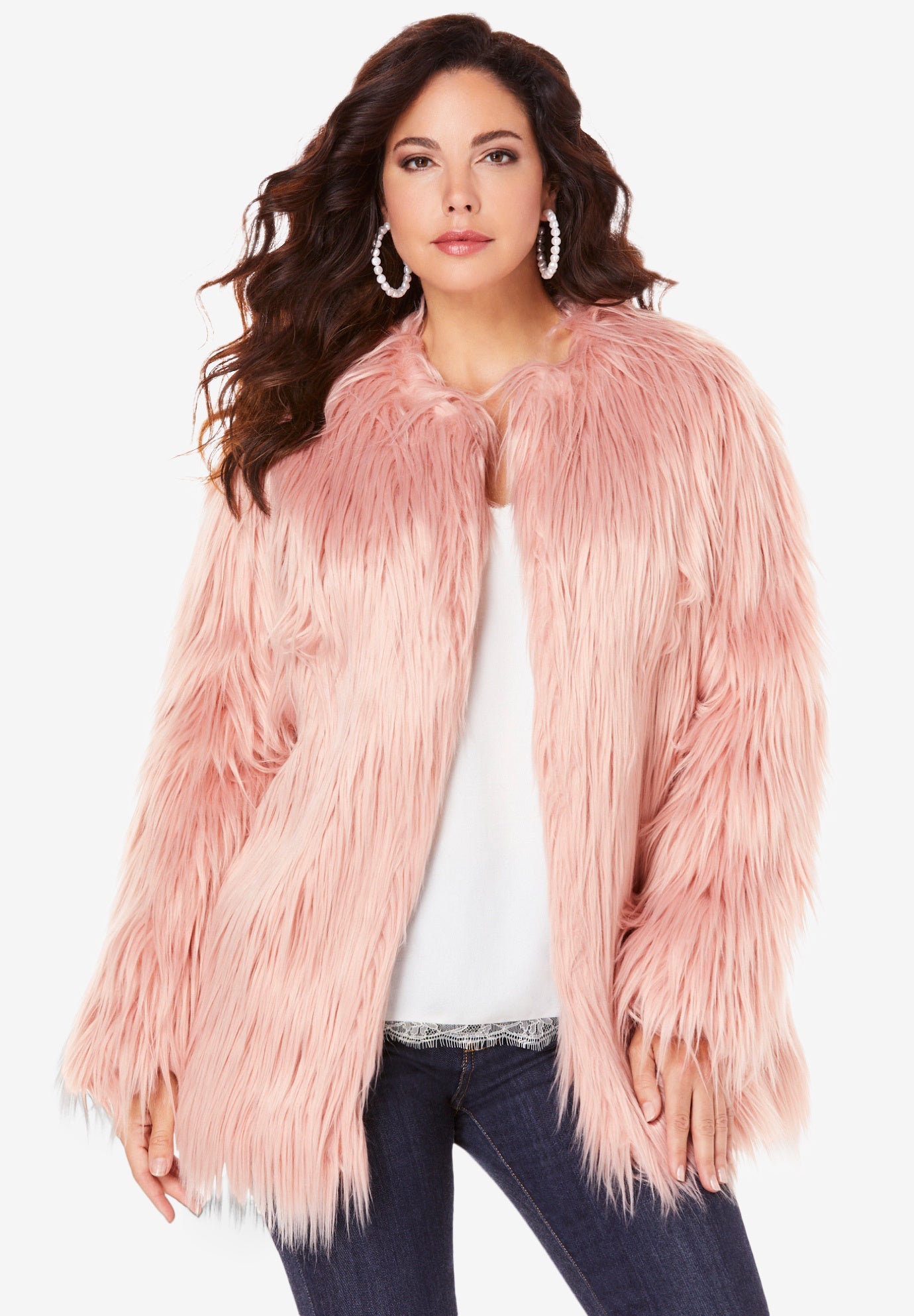 Roamans faux fur coats store