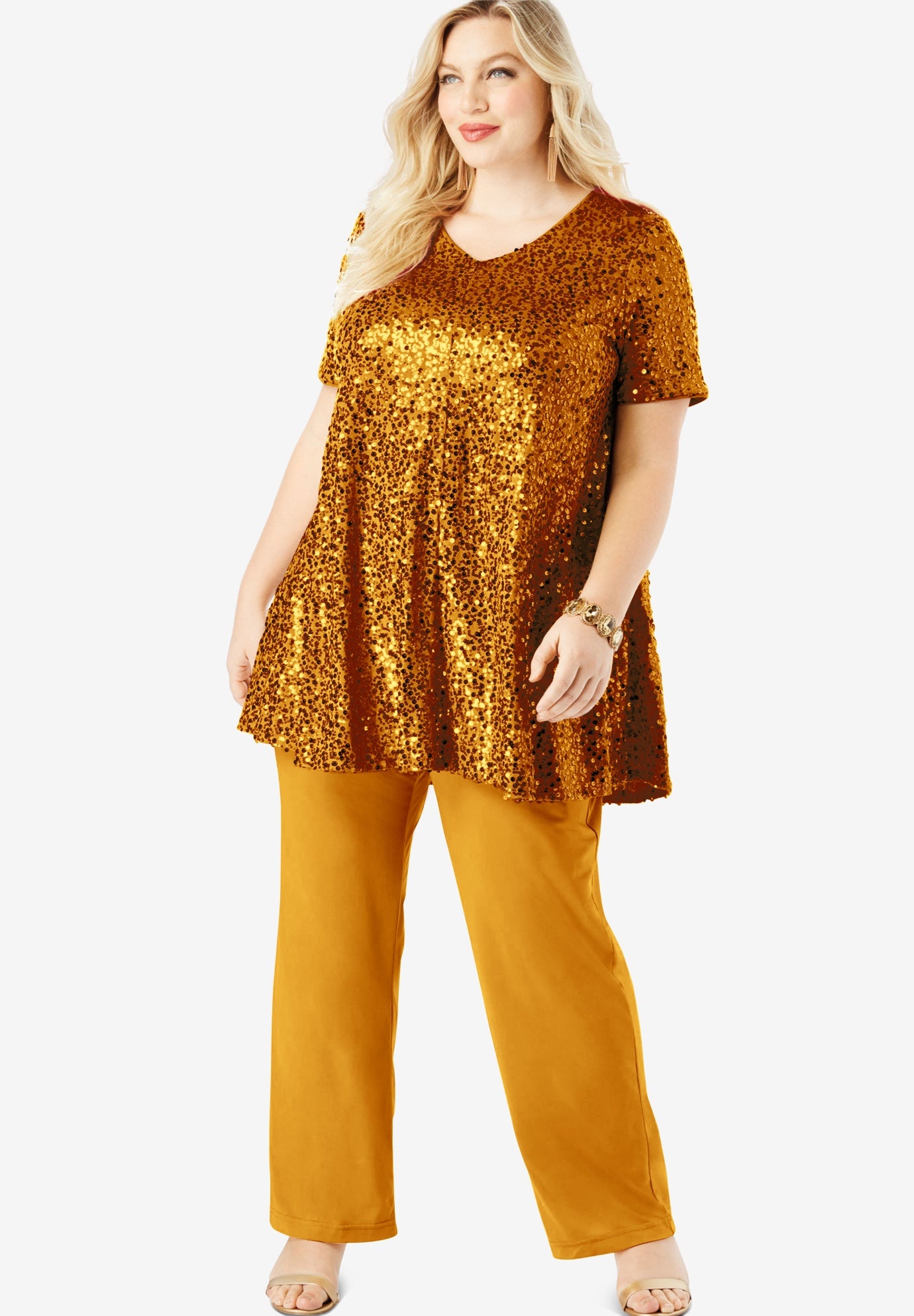 roamans sequin tops