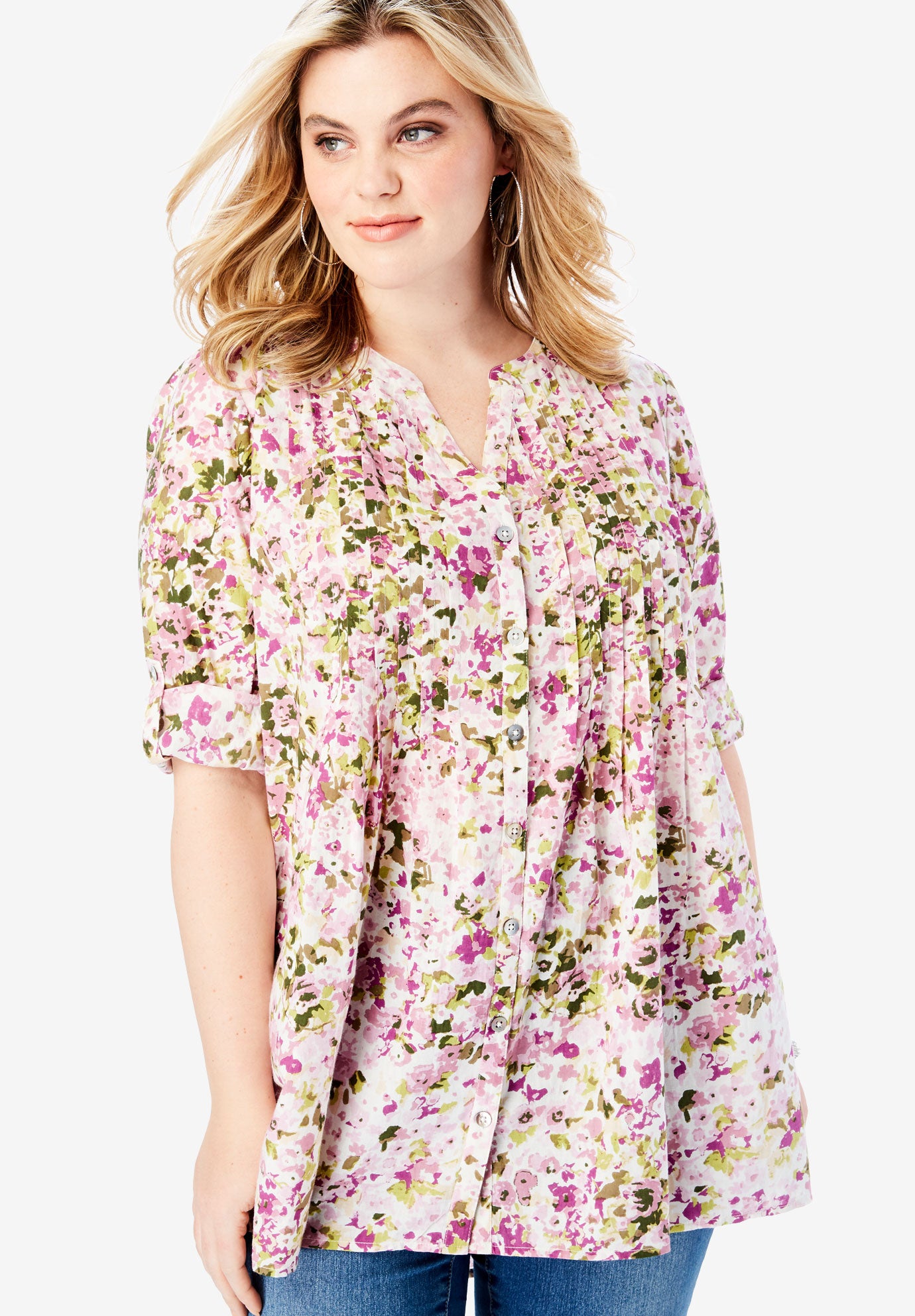 plus size hi low tunic