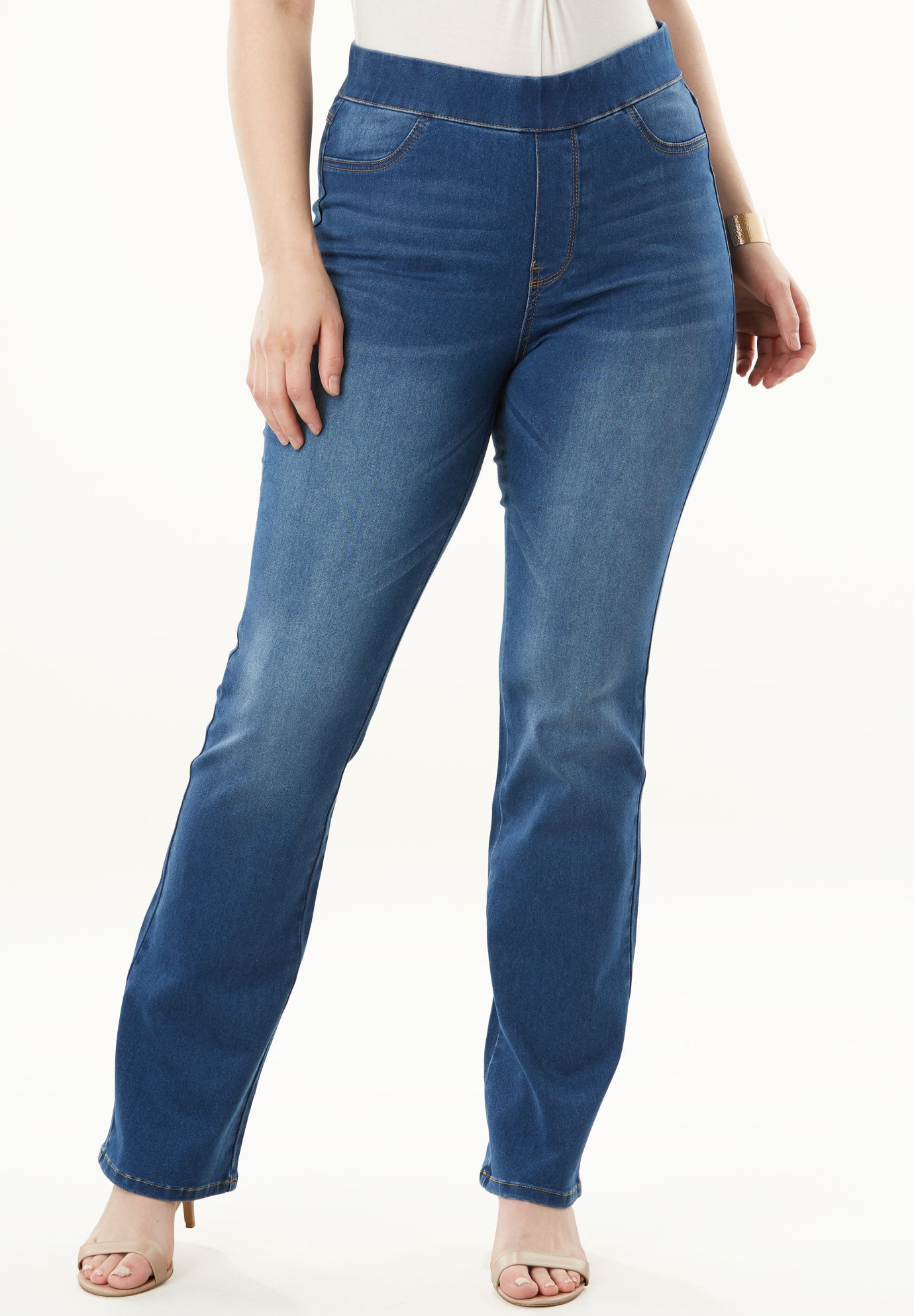 bootcut denim leggings