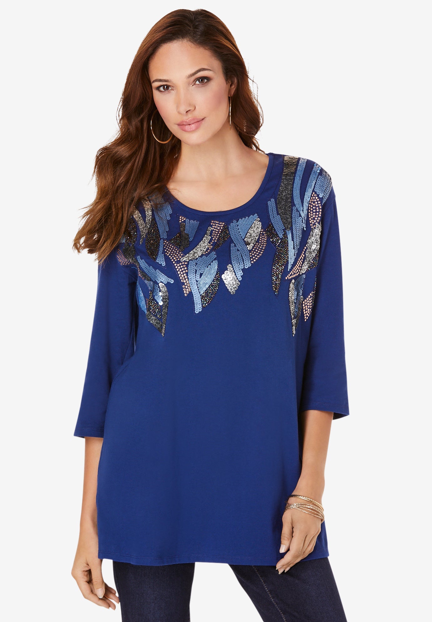 Feather Sequin Tunic Roaman s