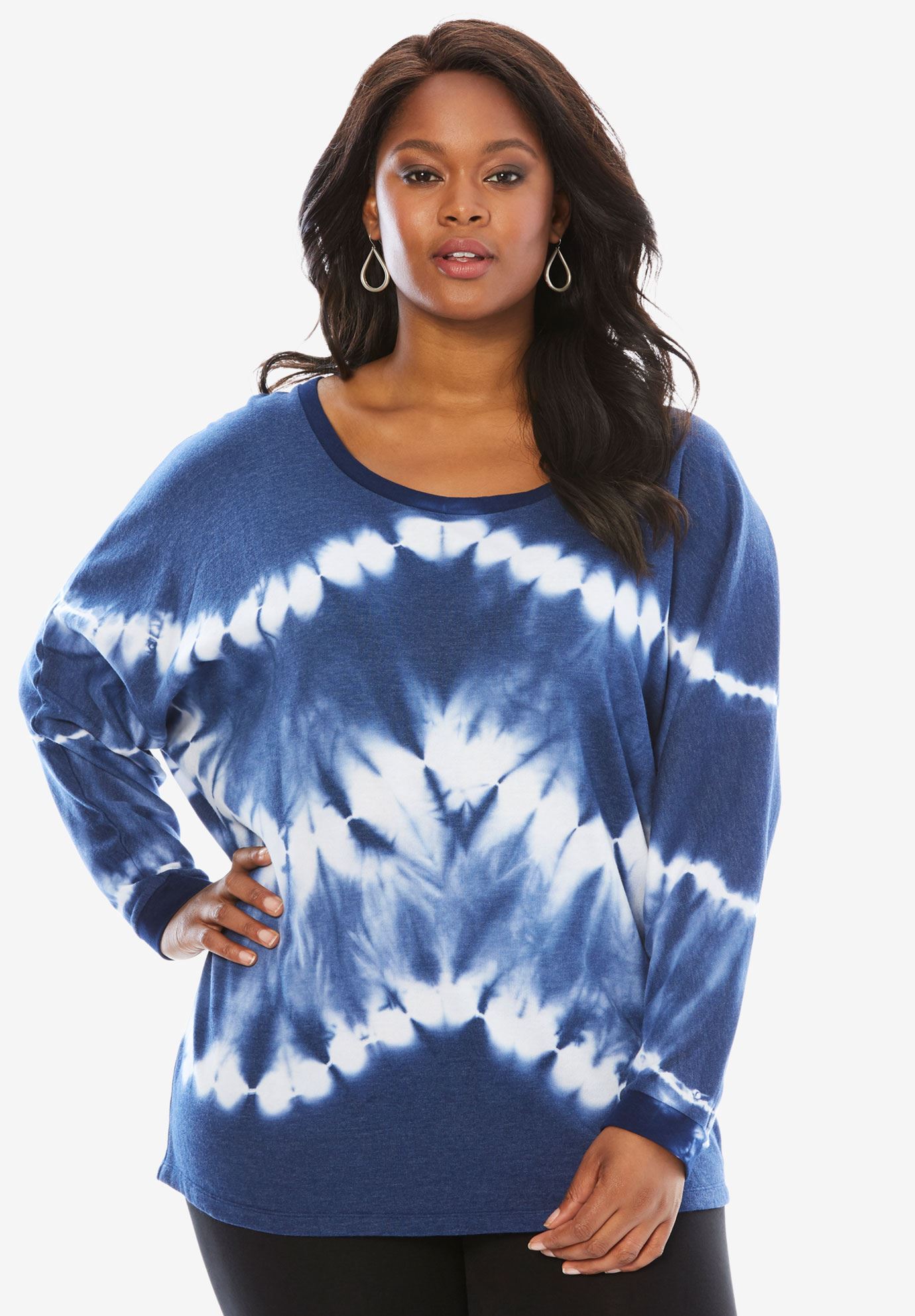 plus tie dye sweatshirt