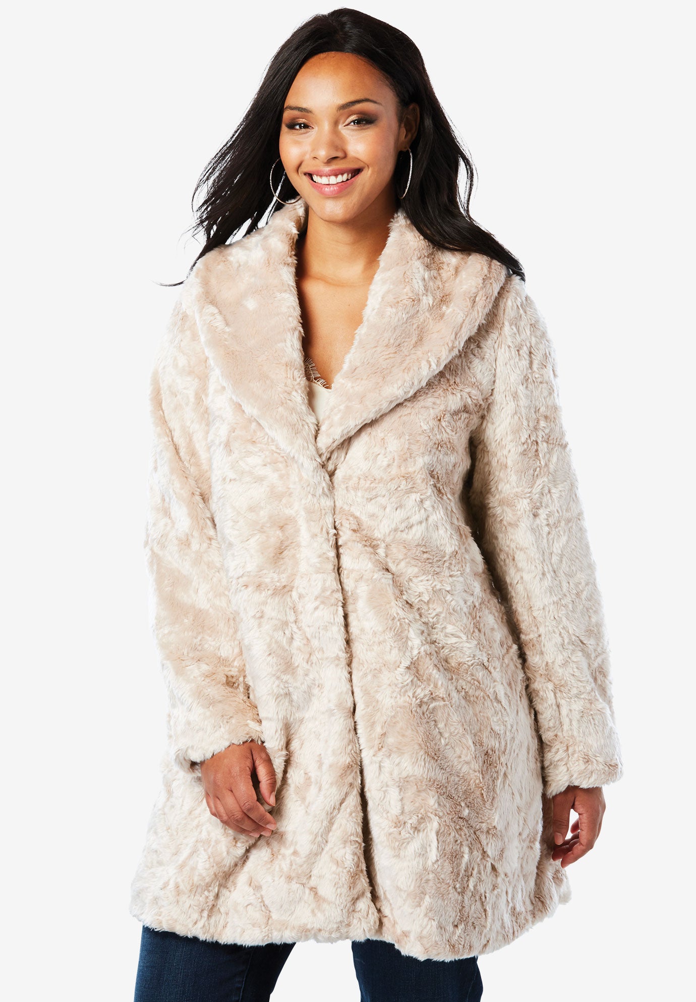fur shawl coat