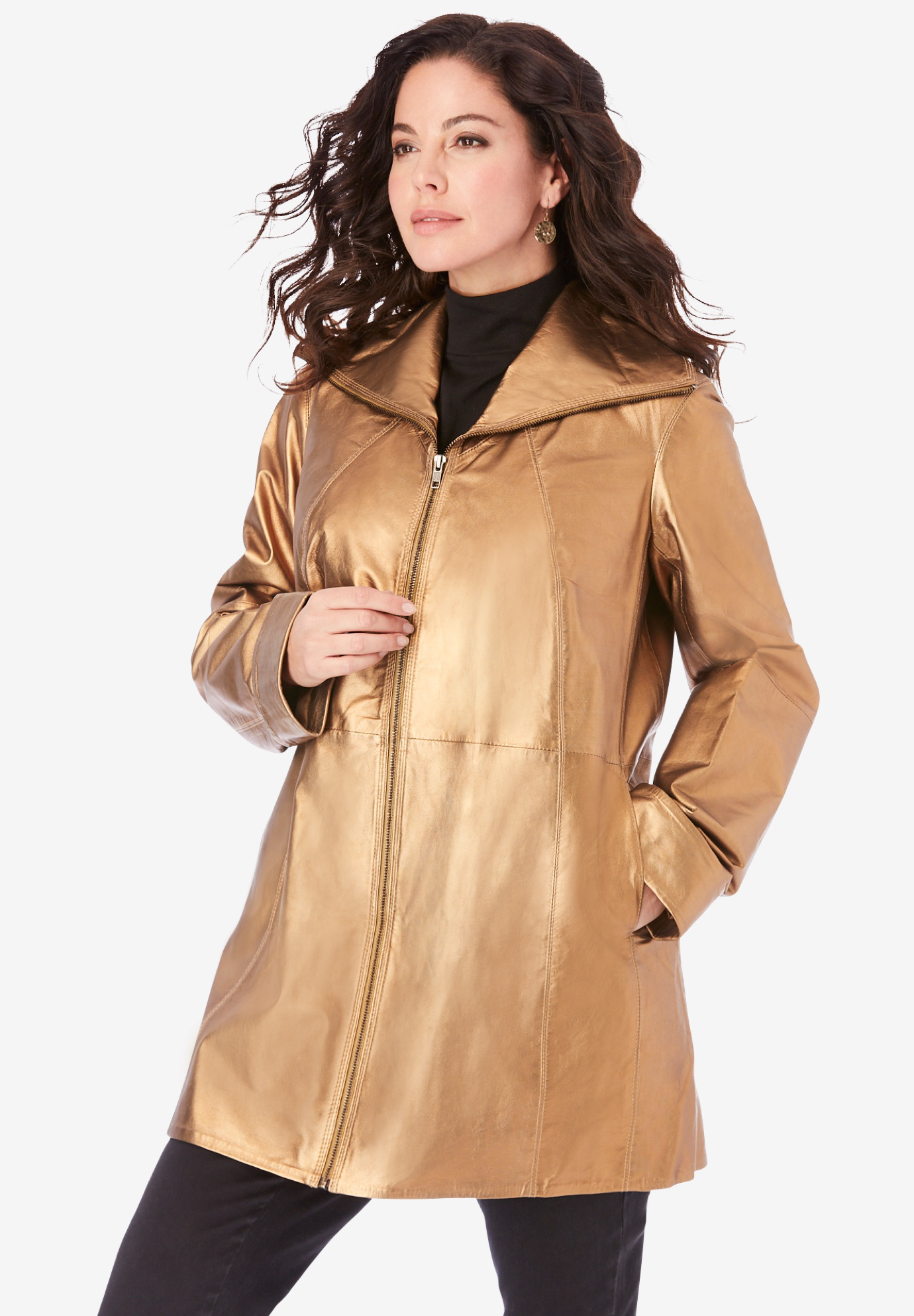 A-Line Leather Jacket, 