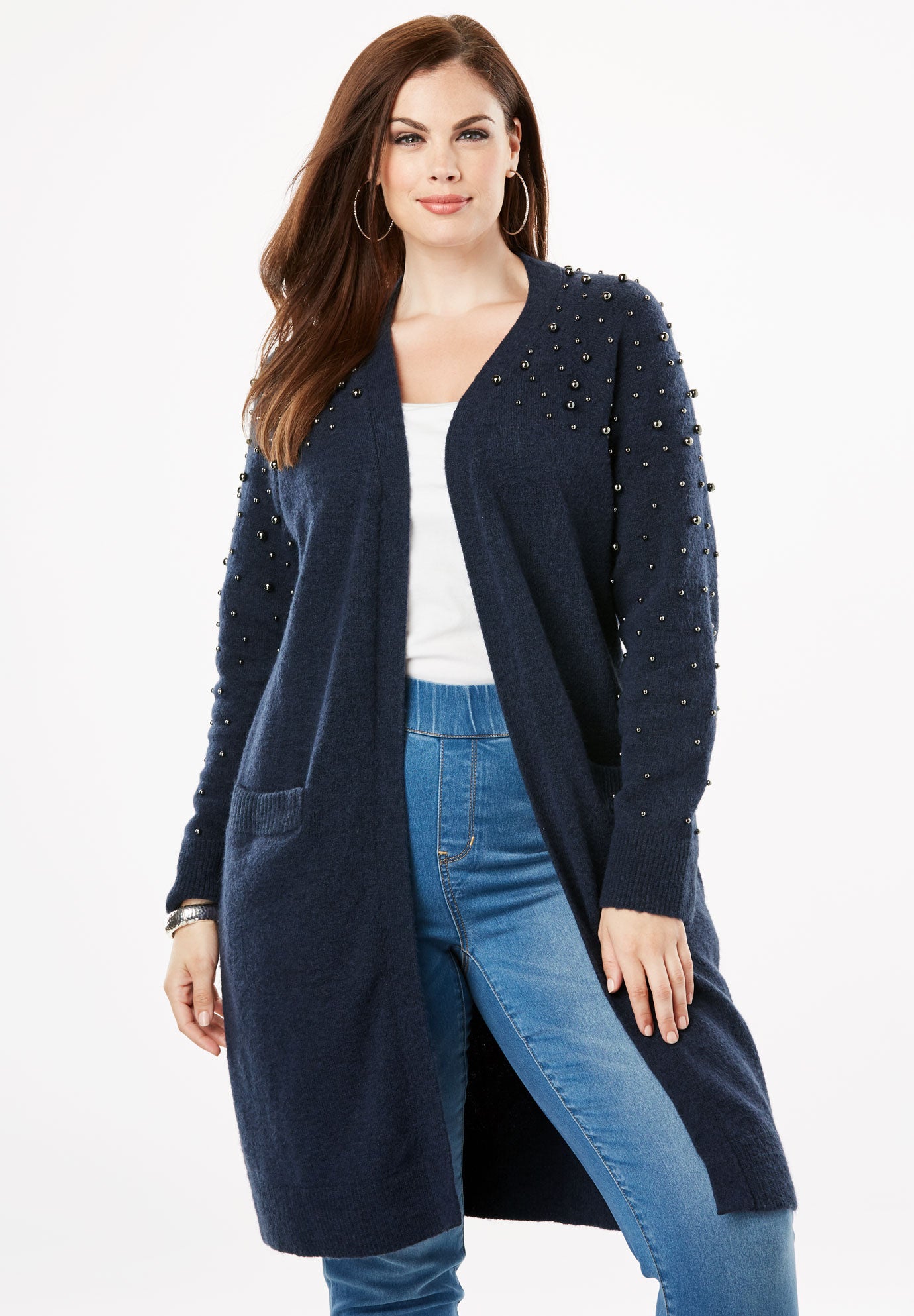 grey pearl cardigan
