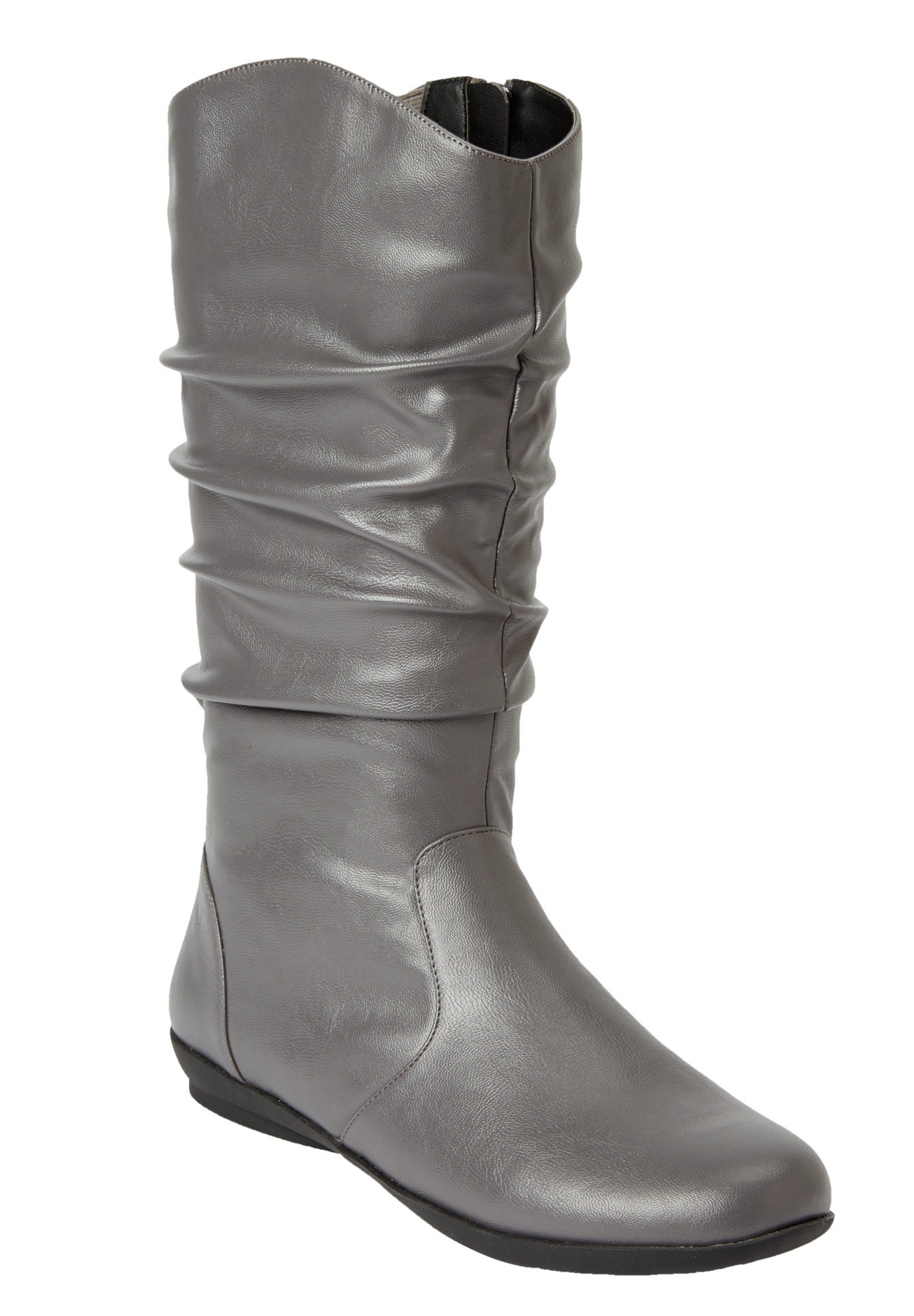 gray boots wide width