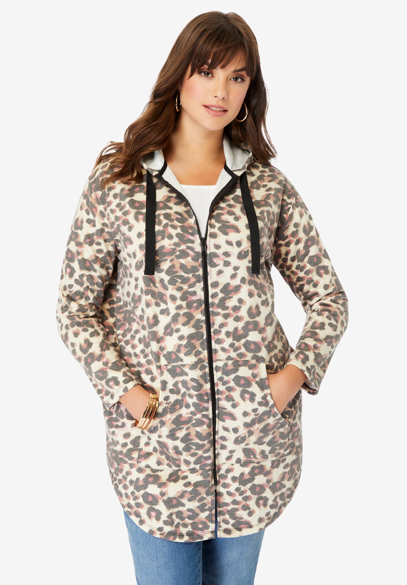 Fleece Zip Hoodie Jacket Roaman s