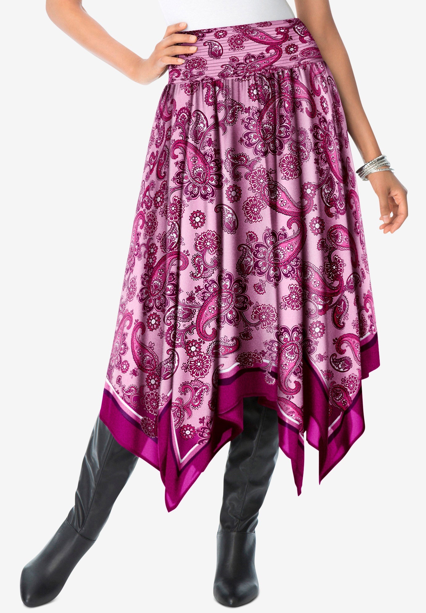 Handkerchief Hem Skirt Roaman's