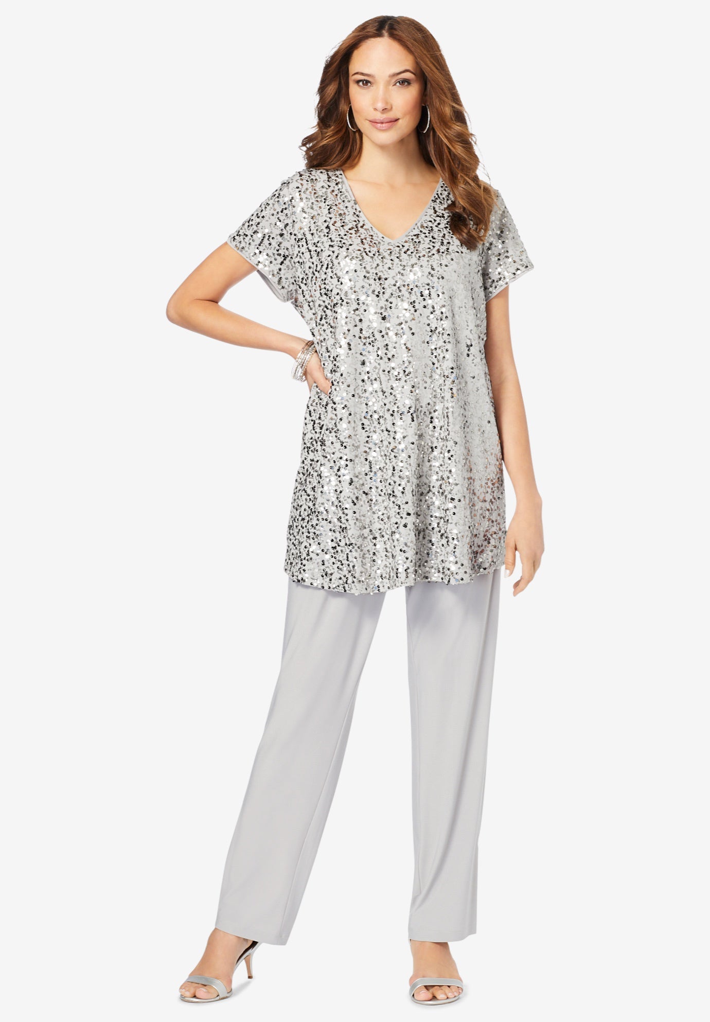 roamans sequin tops