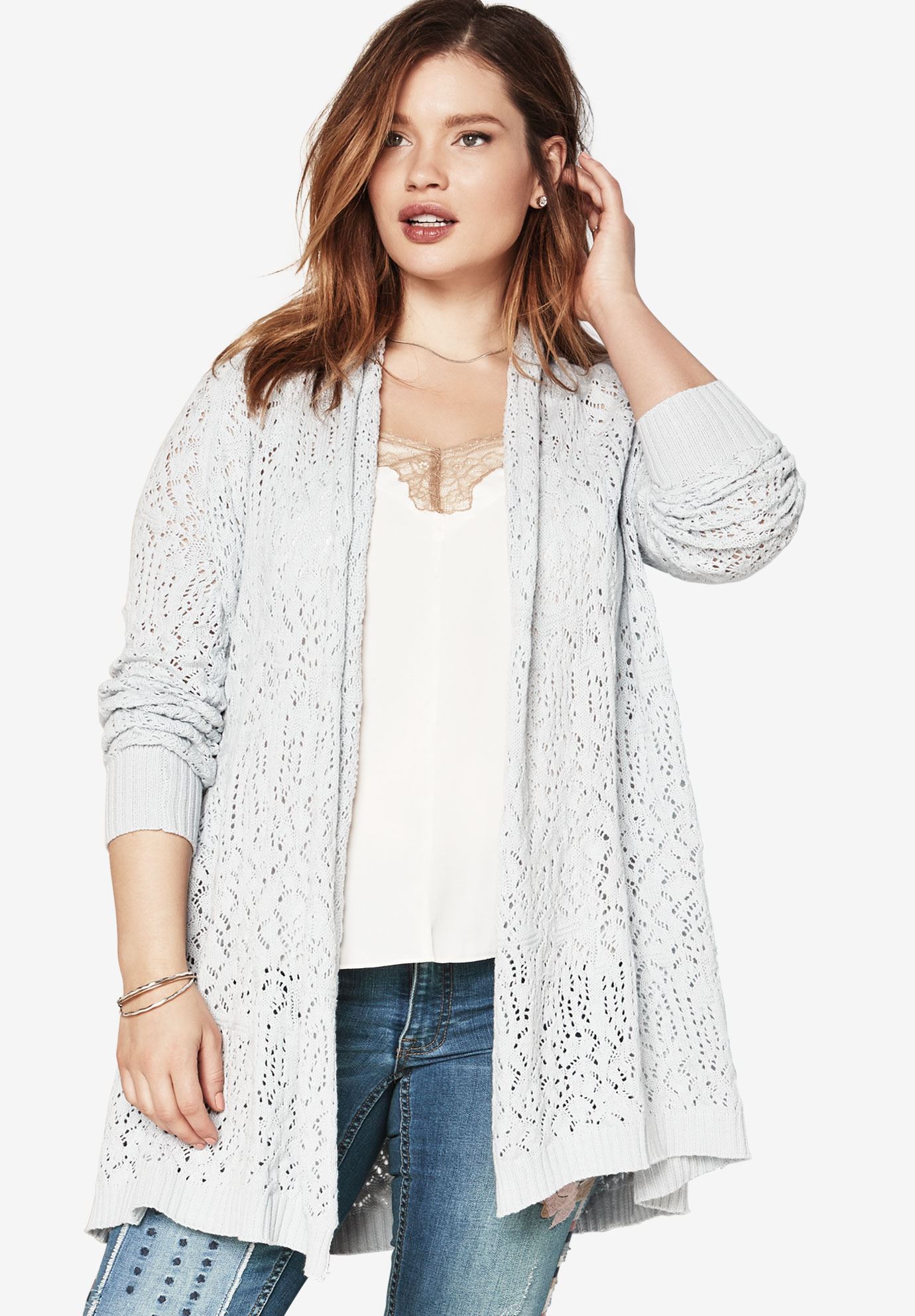 what is a pointelle cardigan