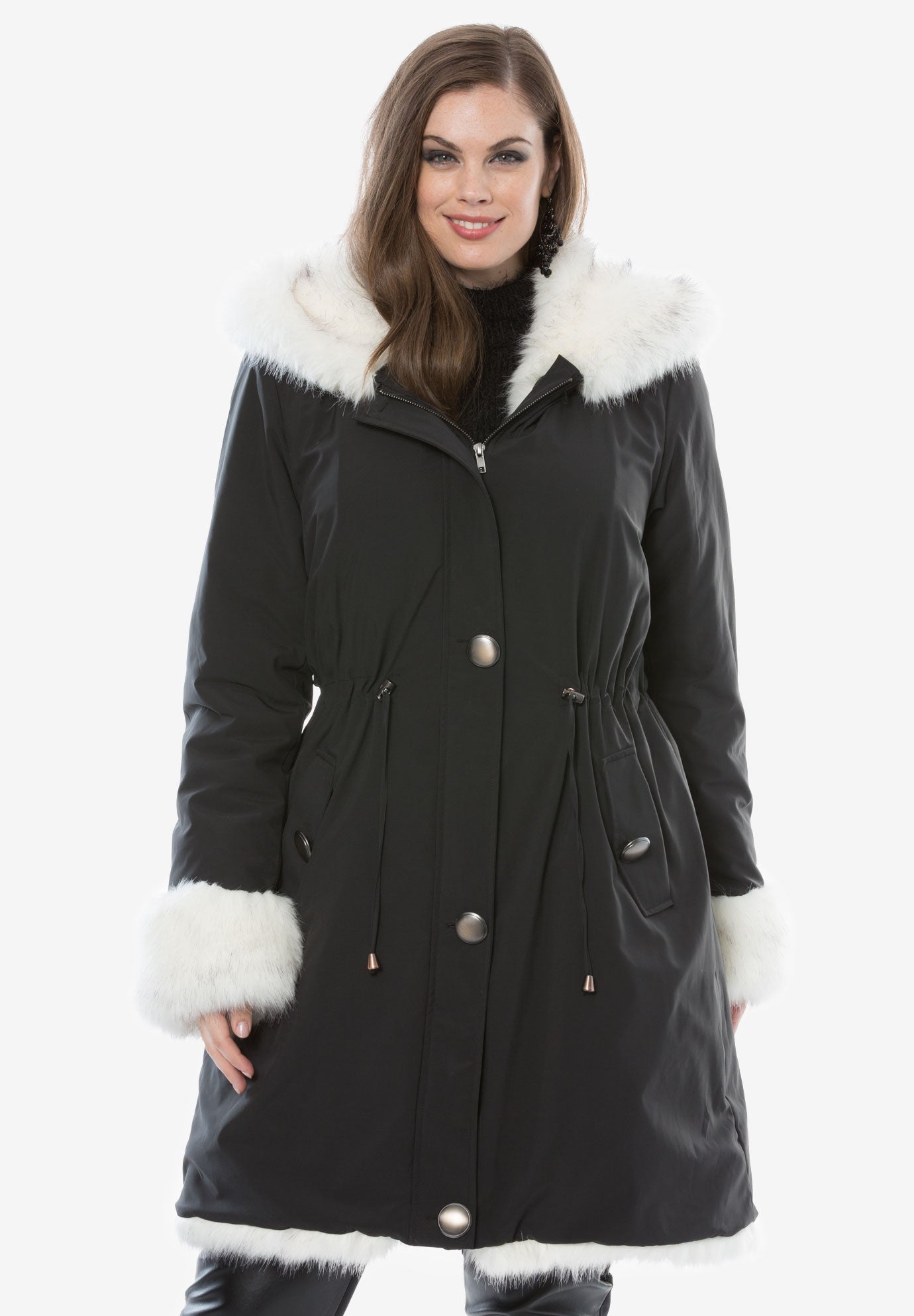 storm coat by donna salyers fabulous furs plus size outerwear roamans plus size coats