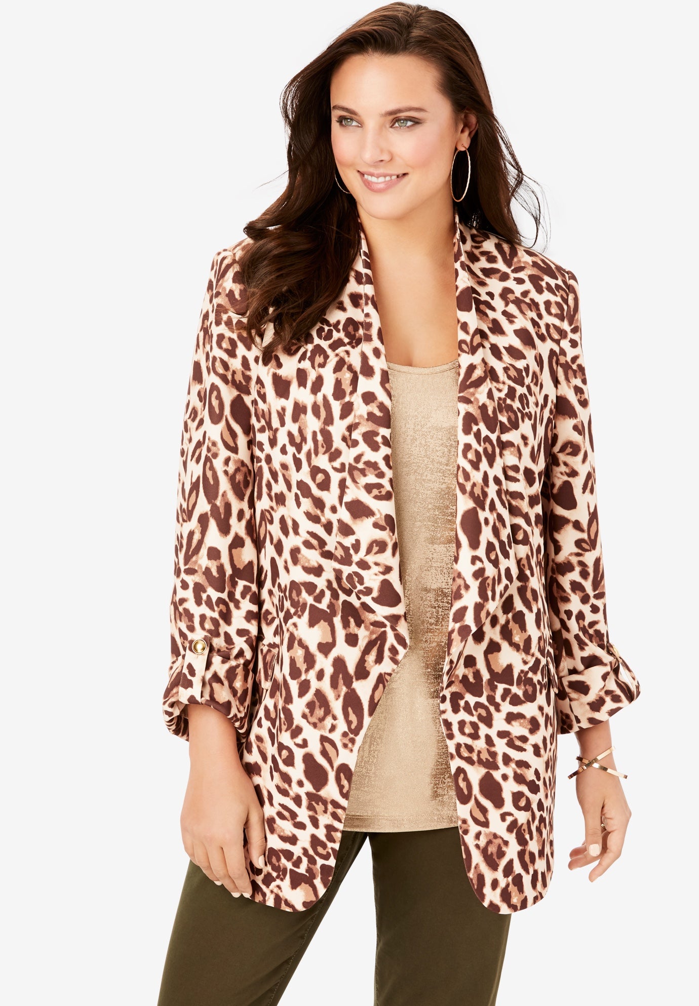 Draped Blazer Plus Size Blazers Toppers Roaman S