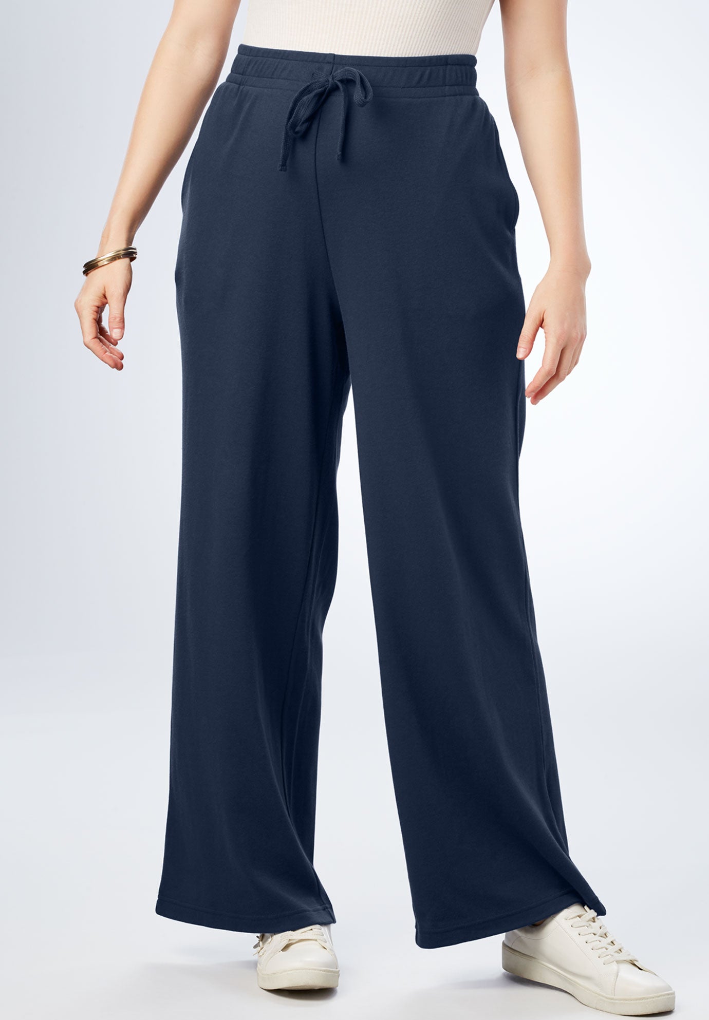 Wide Leg Soft Knit Pant Roaman's