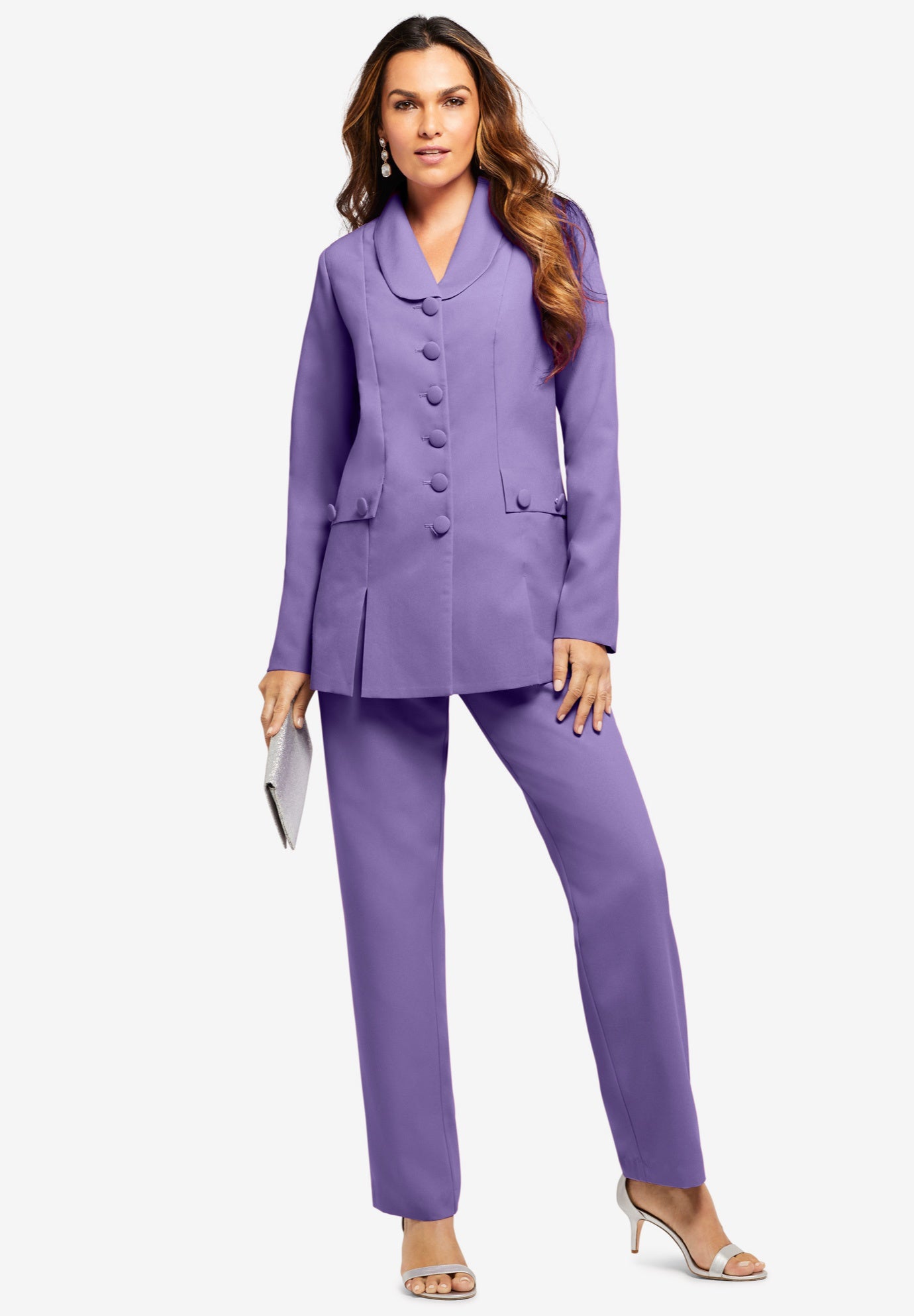 lavender pantsuit