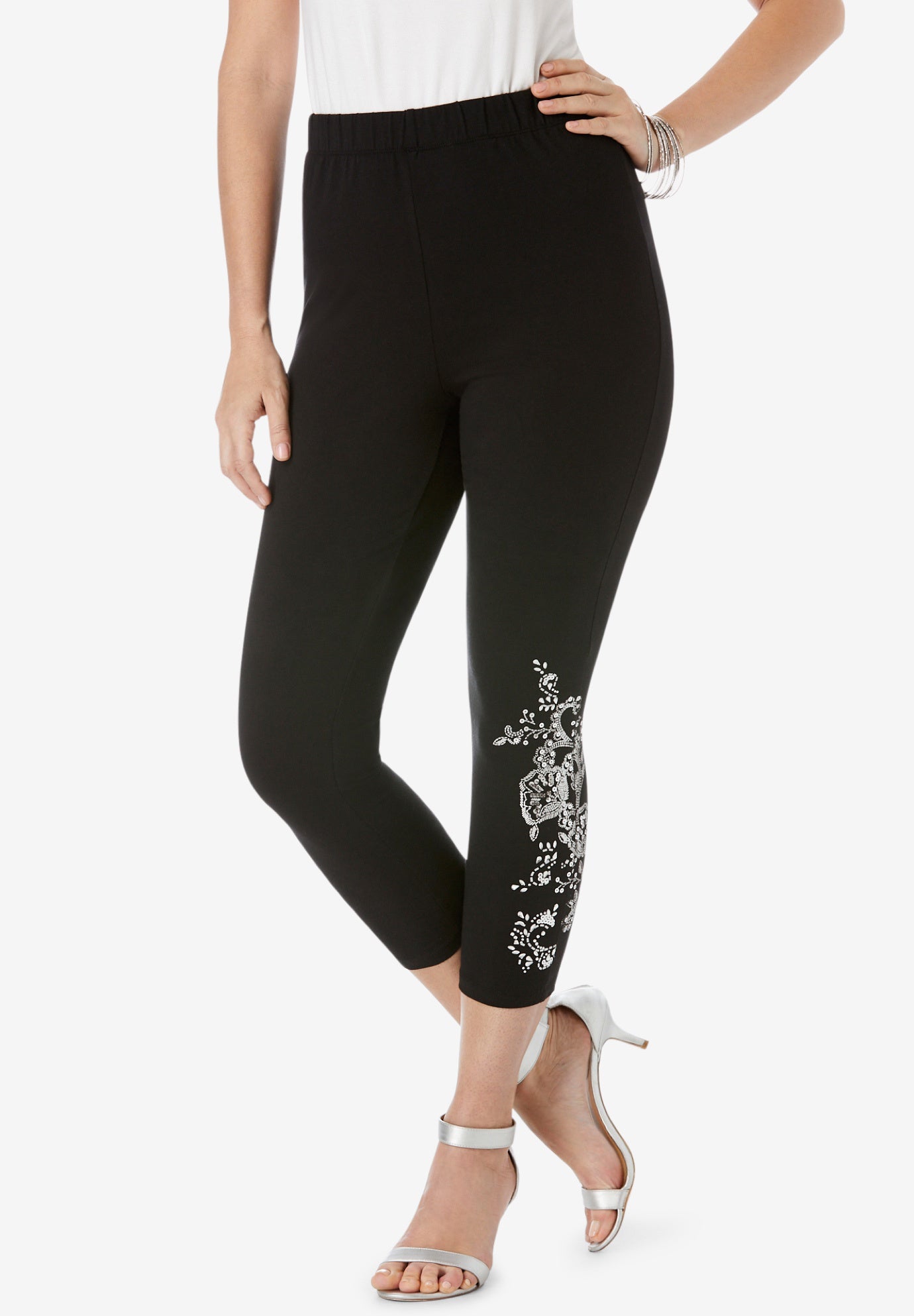 Embellished capris deals