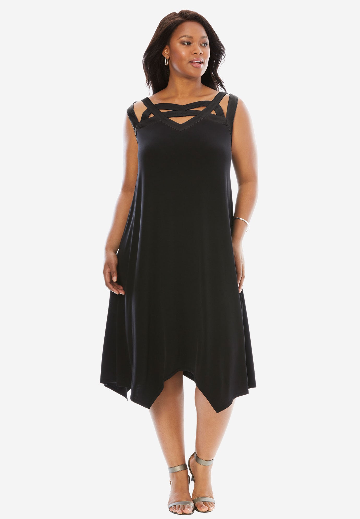 trapeze evening gown