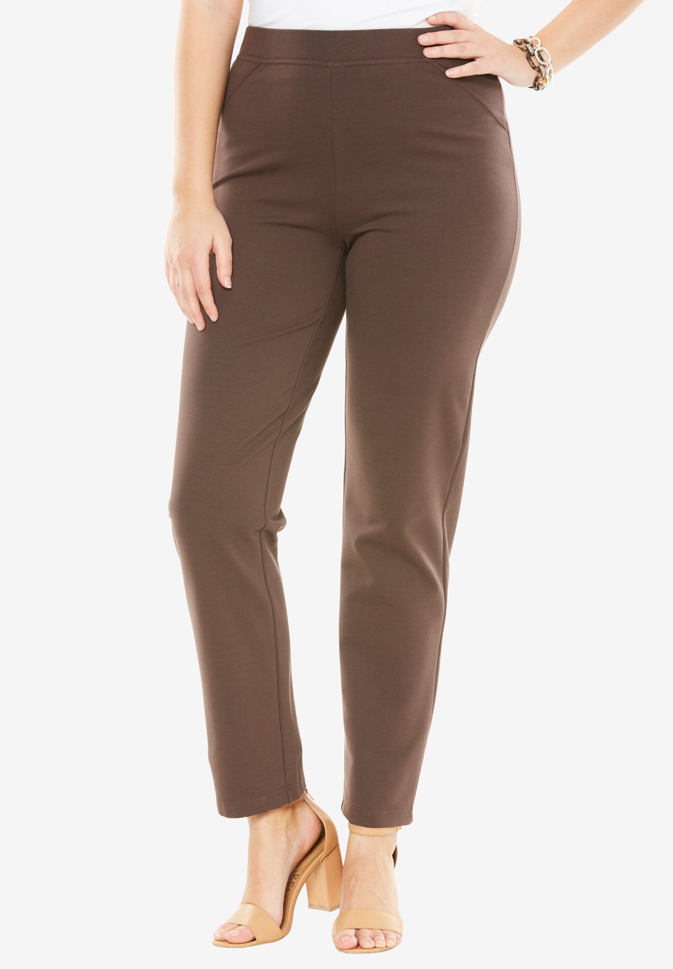 straight leg ponte pants
