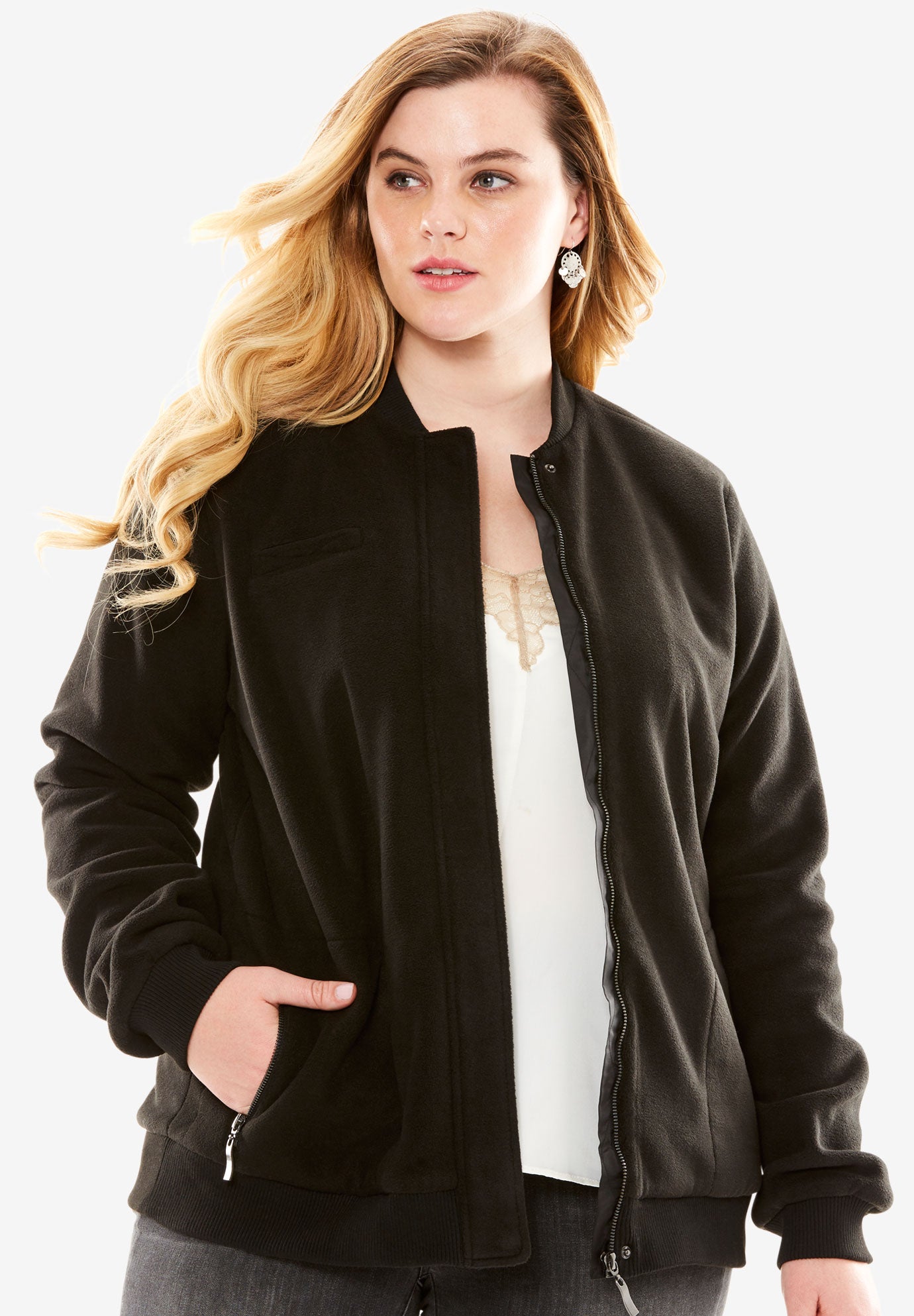 Fleece Bomber Jacket Roaman's