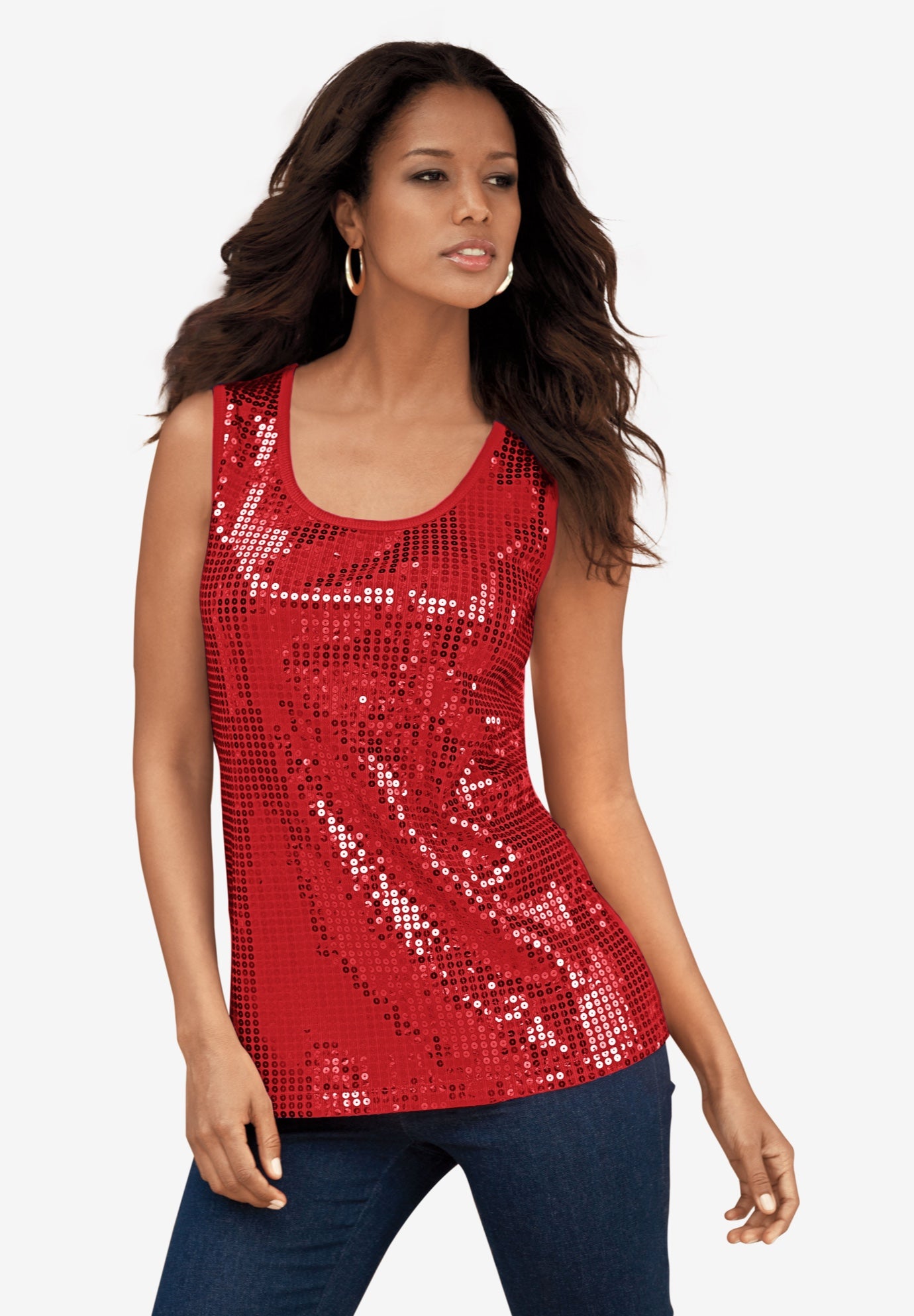 red sequin top uk