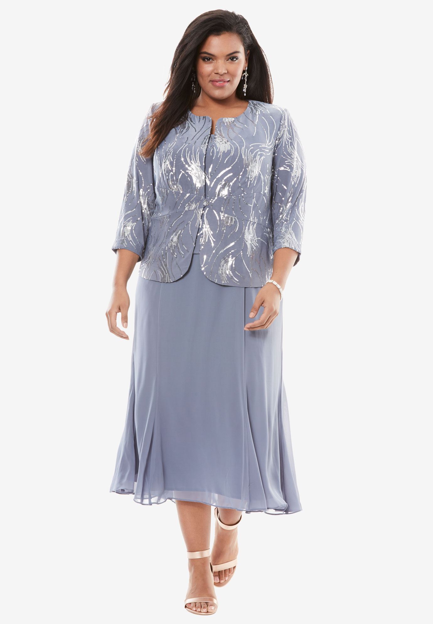 Sequin Jacket Dress by Alex Evenings| Plus Size Formal & Special