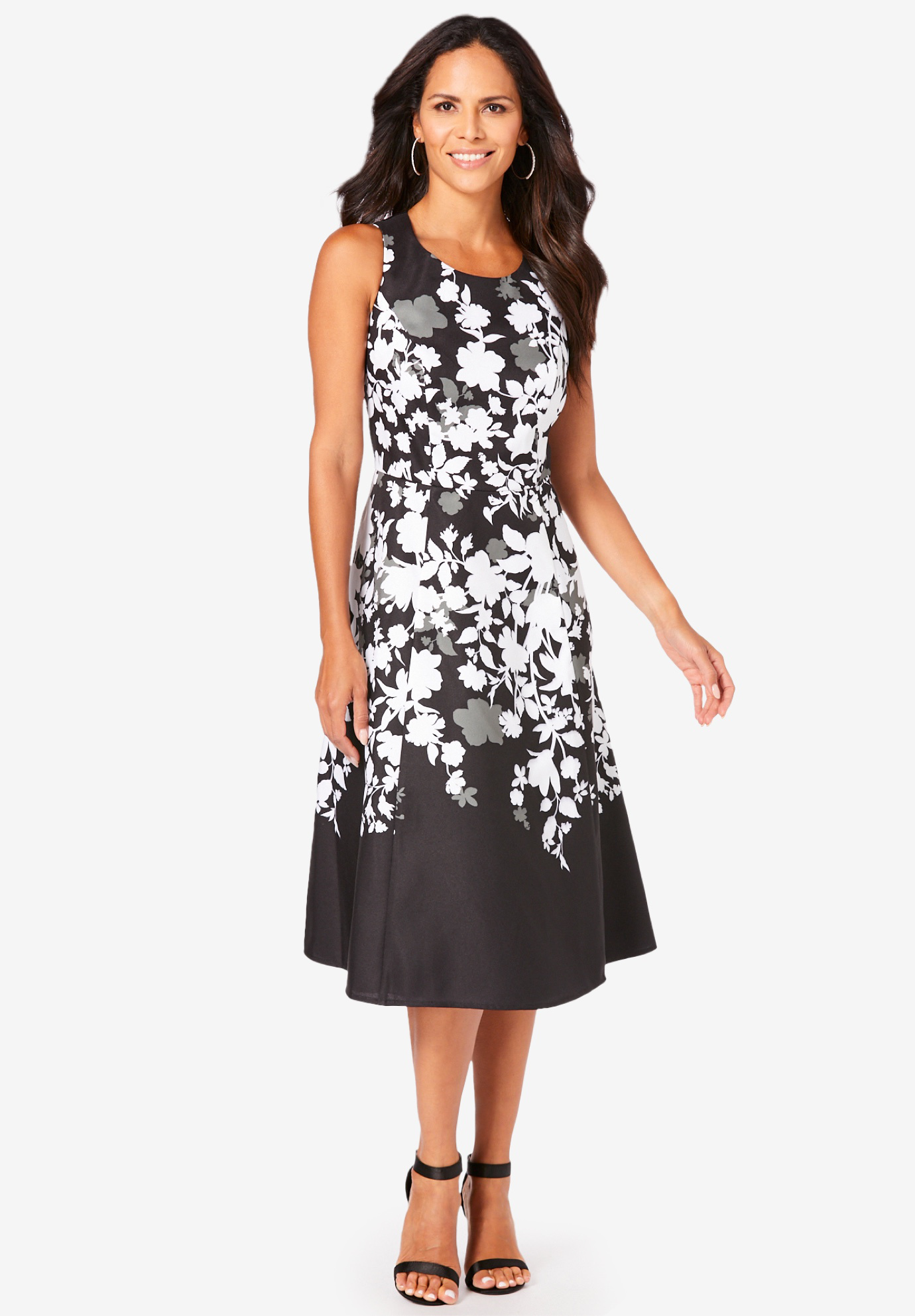 Fit-And-Flare Dress | Roaman's